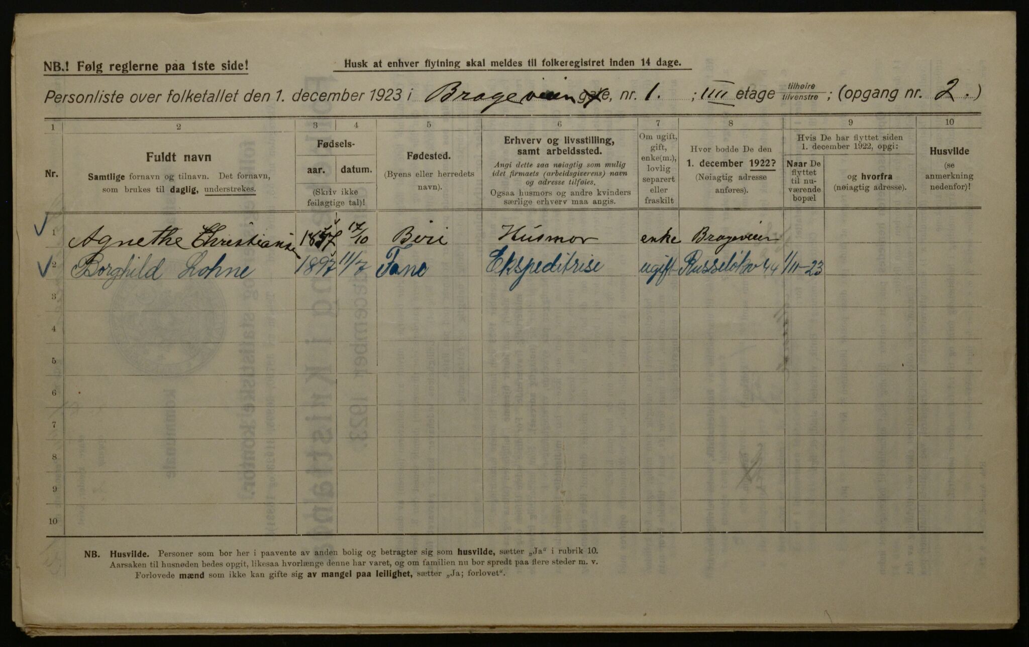 OBA, Kommunal folketelling 1.12.1923 for Kristiania, 1923, s. 9150