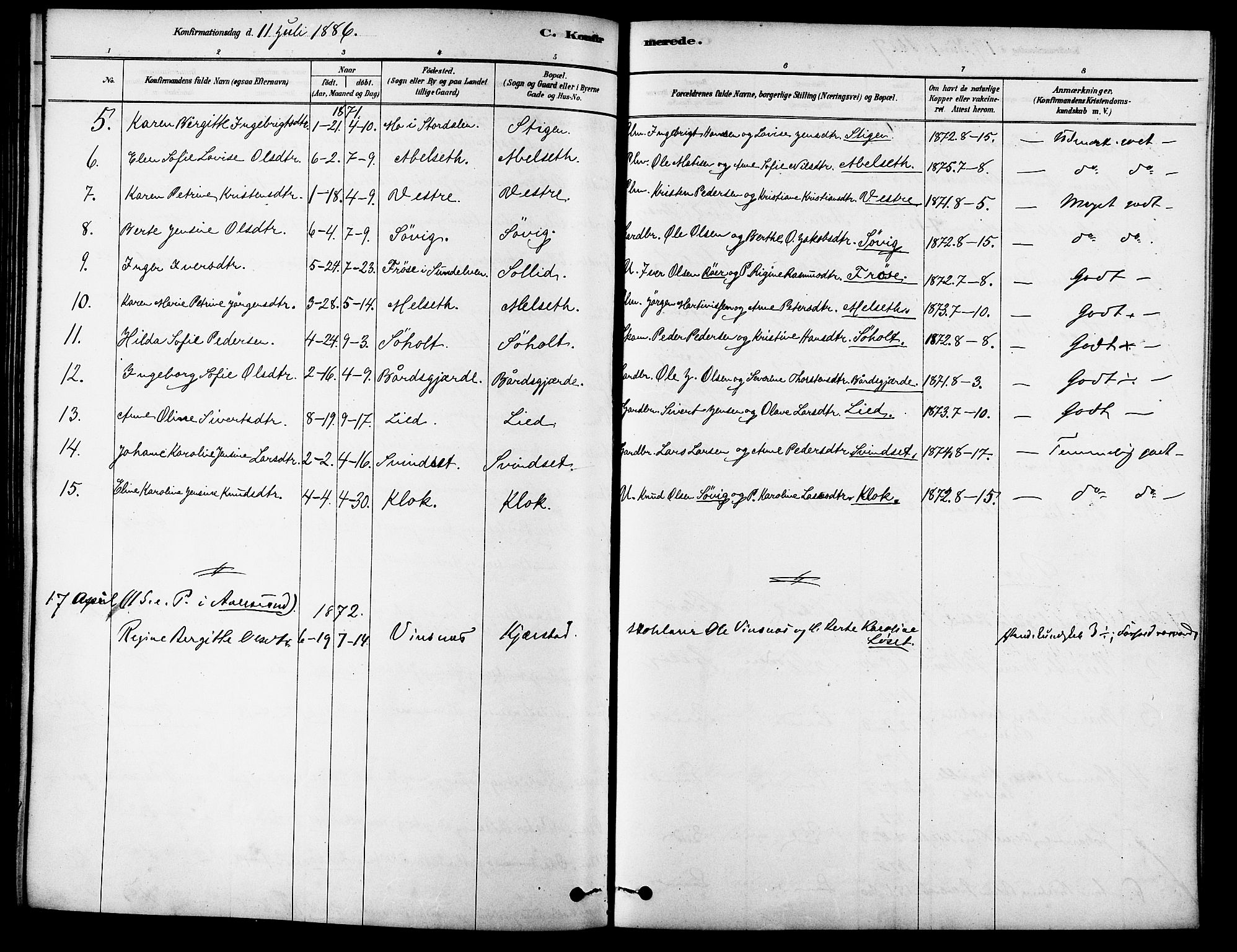 Ministerialprotokoller, klokkerbøker og fødselsregistre - Møre og Romsdal, AV/SAT-A-1454/522/L0315: Ministerialbok nr. 522A10, 1878-1890