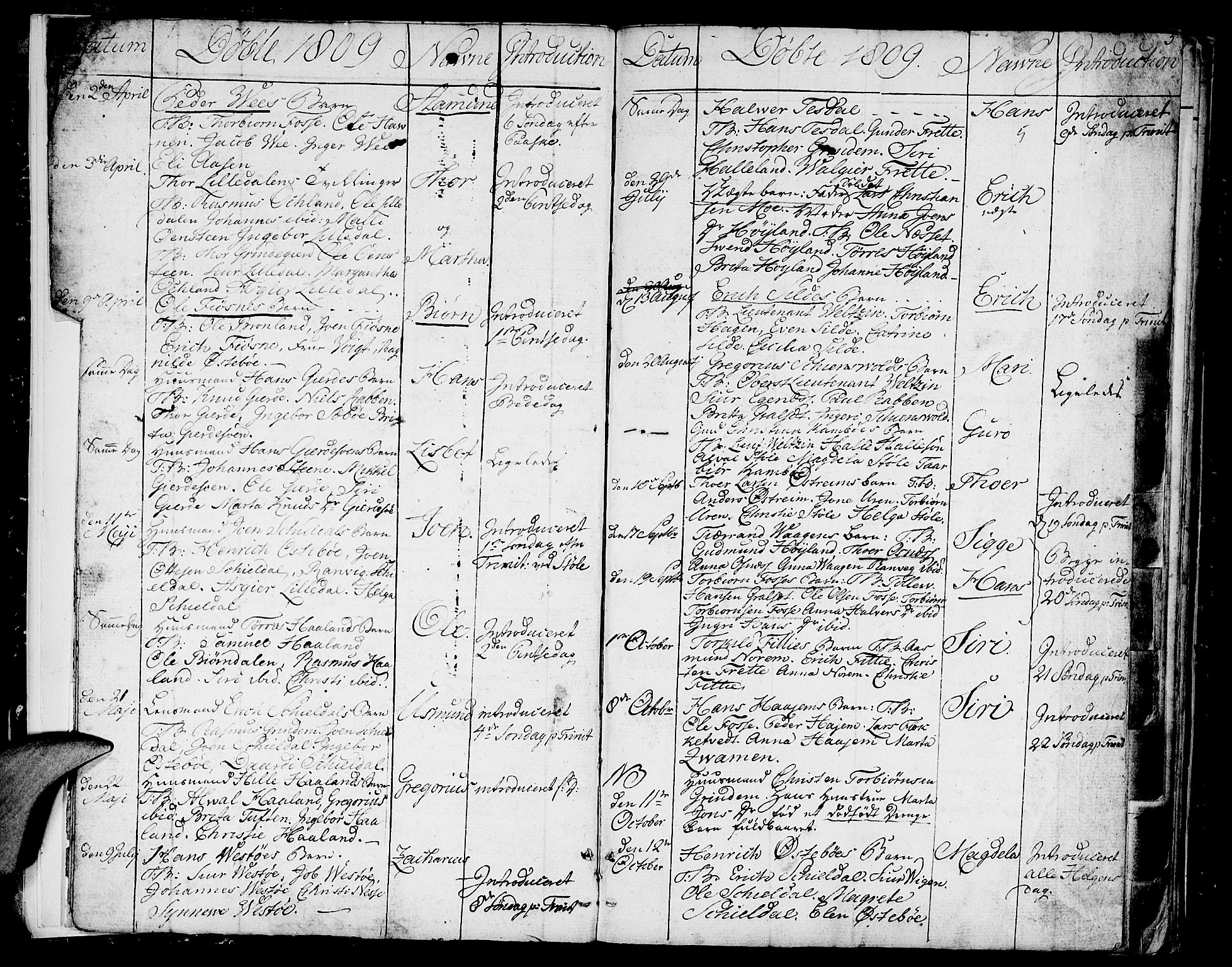 Etne sokneprestembete, AV/SAB-A-75001/H/Haa: Ministerialbok nr. A 5, 1808-1817, s. 5