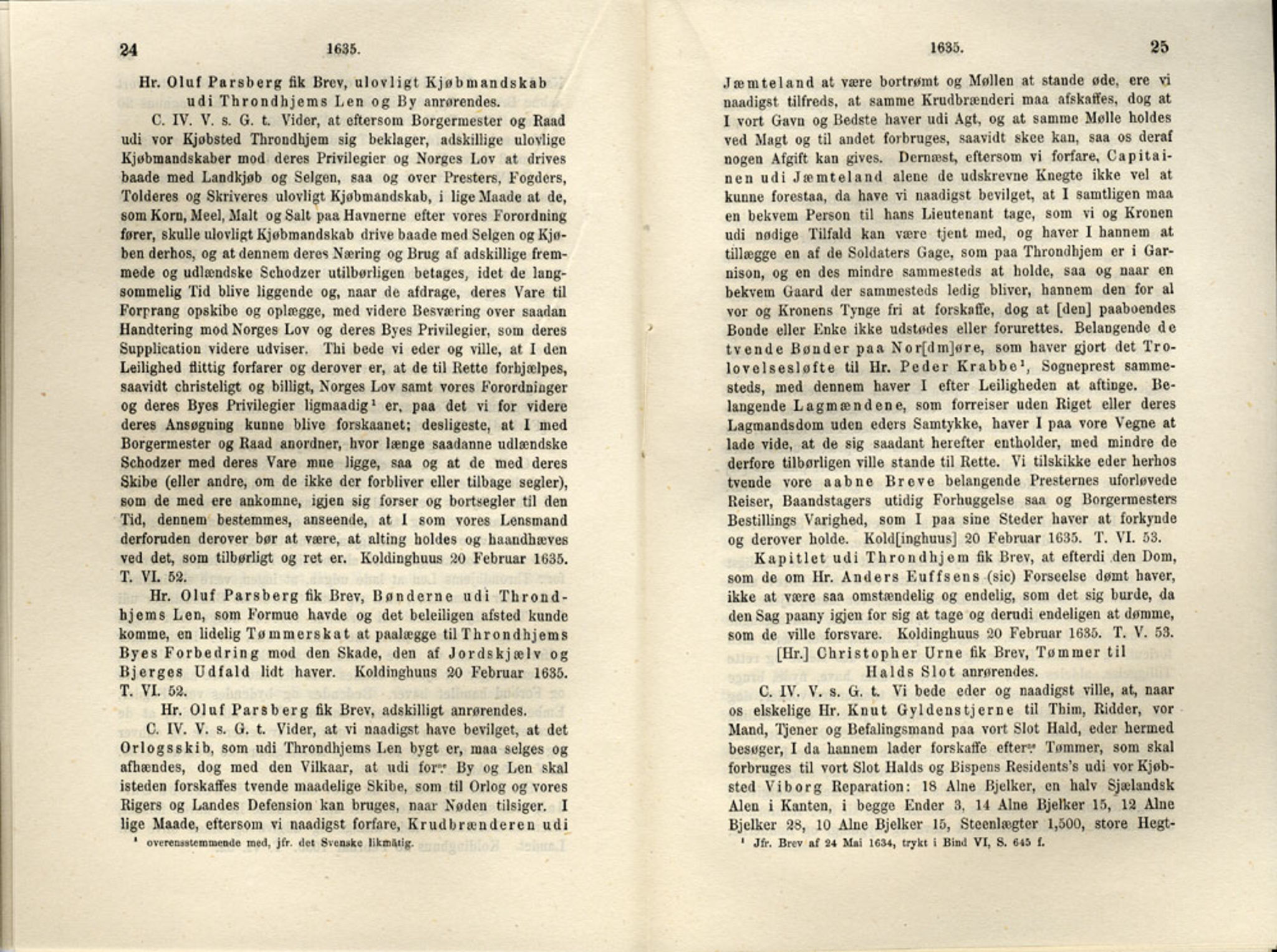 Publikasjoner utgitt av Det Norske Historiske Kildeskriftfond, PUBL/-/-/-: Norske Rigs-Registranter, bind 7, 1635-1640, s. 24-25