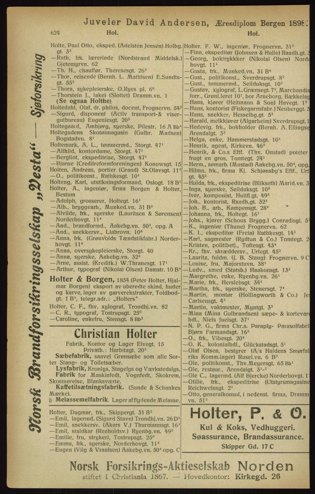 Kristiania/Oslo adressebok, PUBL/-, 1916, s. 624