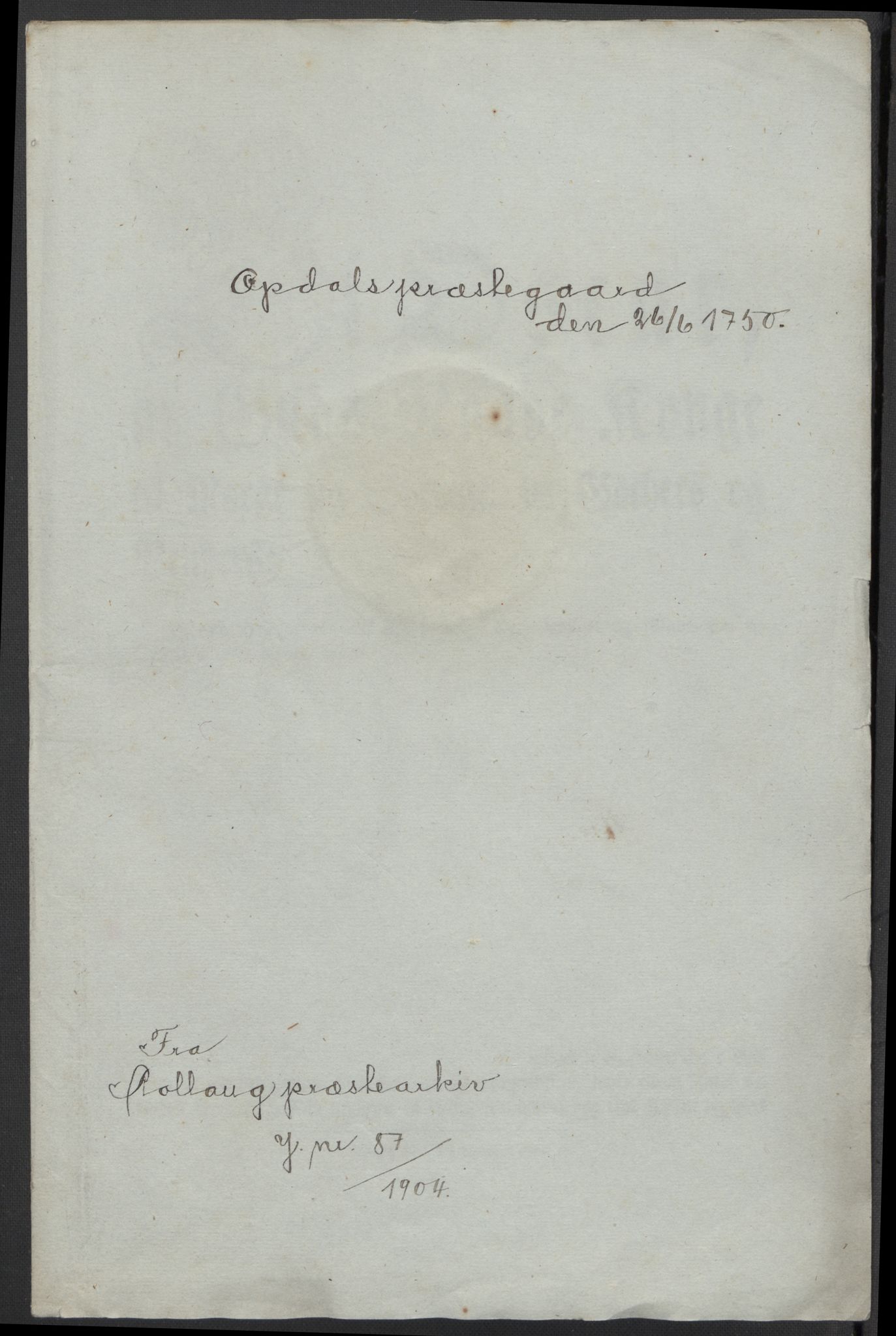 Riksarkivets diplomsamling, AV/RA-EA-5965/F15/L0017: Prestearkiv - Buskerud, 1553-1760, s. 116
