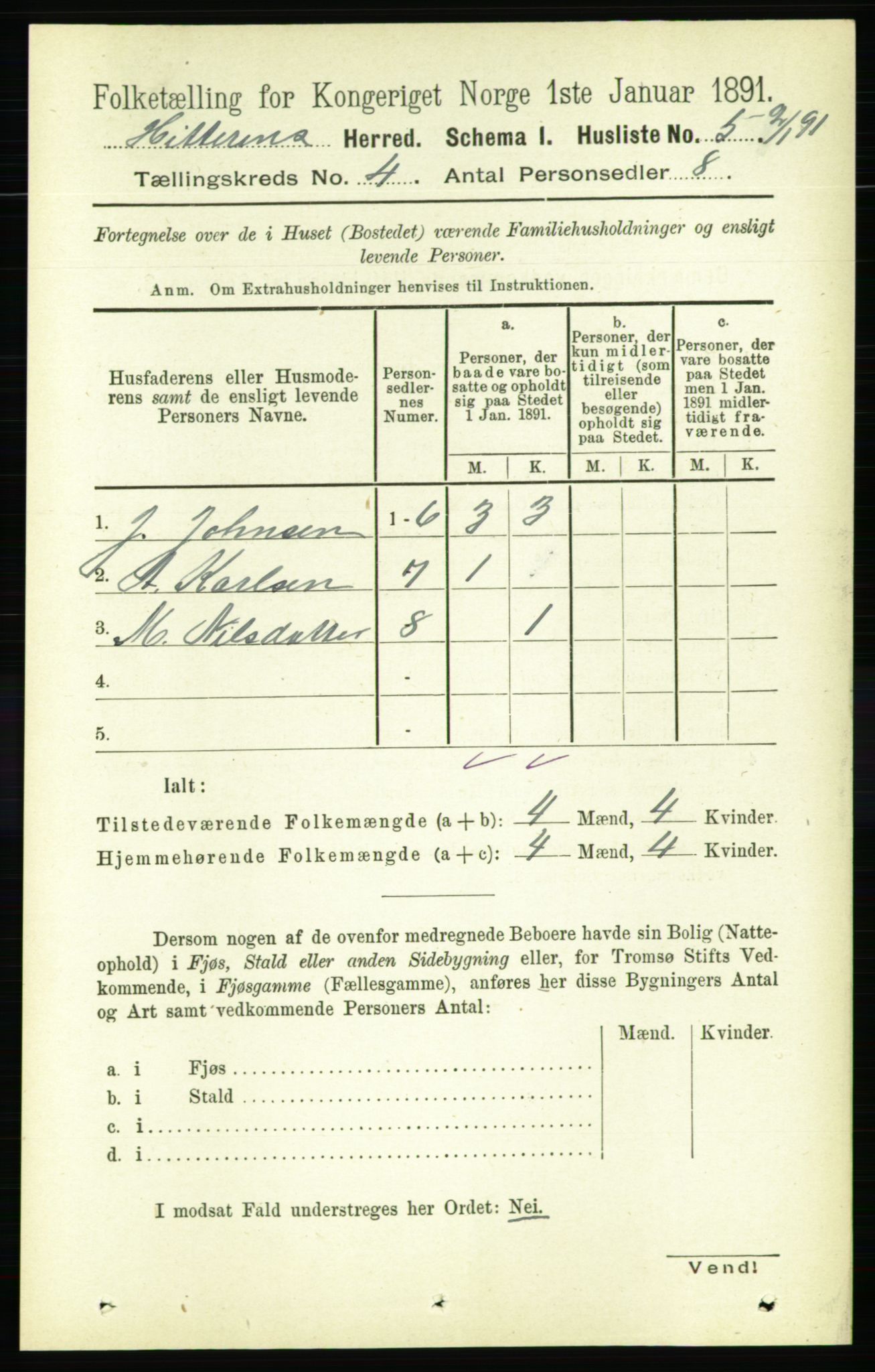 RA, Folketelling 1891 for 1617 Hitra herred, 1891, s. 725