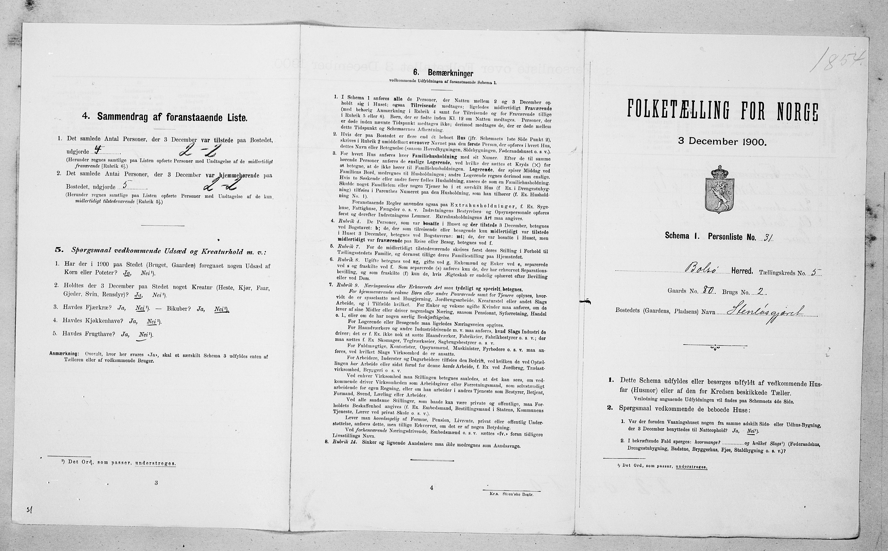 SAT, Folketelling 1900 for 1544 Bolsøy herred, 1900, s. 985