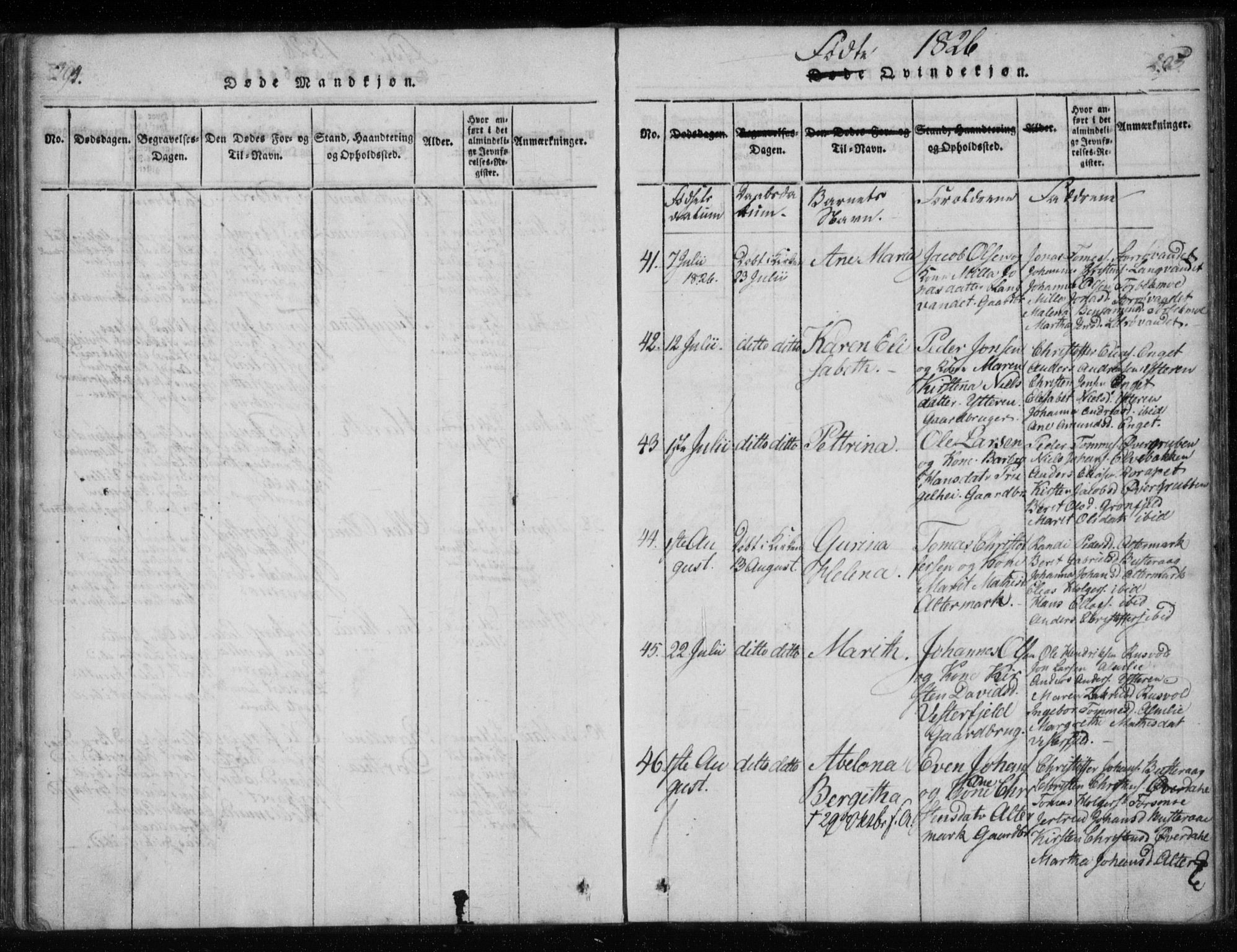 Ministerialprotokoller, klokkerbøker og fødselsregistre - Nordland, AV/SAT-A-1459/825/L0353: Ministerialbok nr. 825A07, 1820-1826, s. 294-295