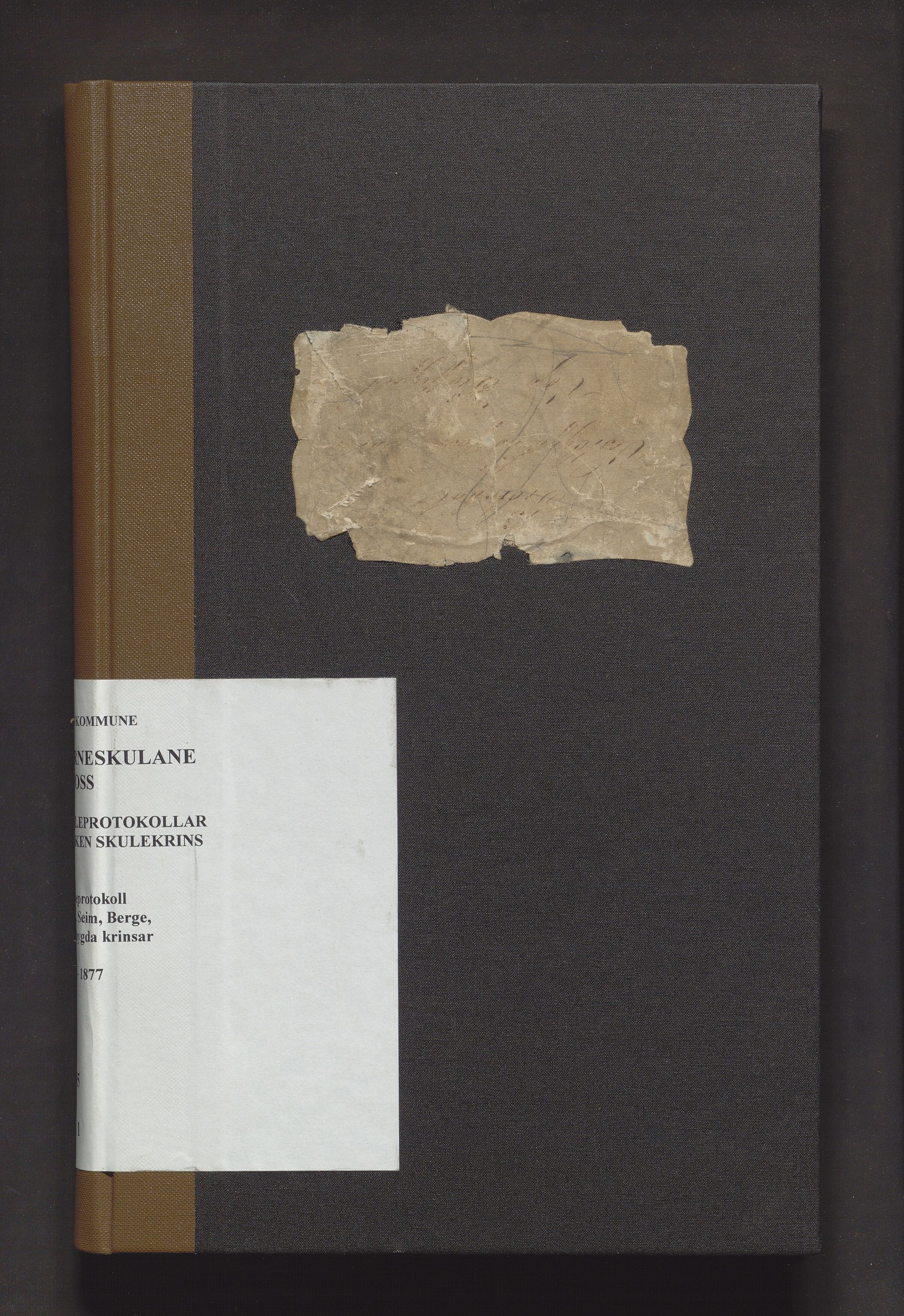 Voss kommune. Barneskulane, IKAH/1235-231/F/Fa/L0001: Skuleprotokoll for Eide, Seim, Berge og Vestbygda krinsar, 1862-1877