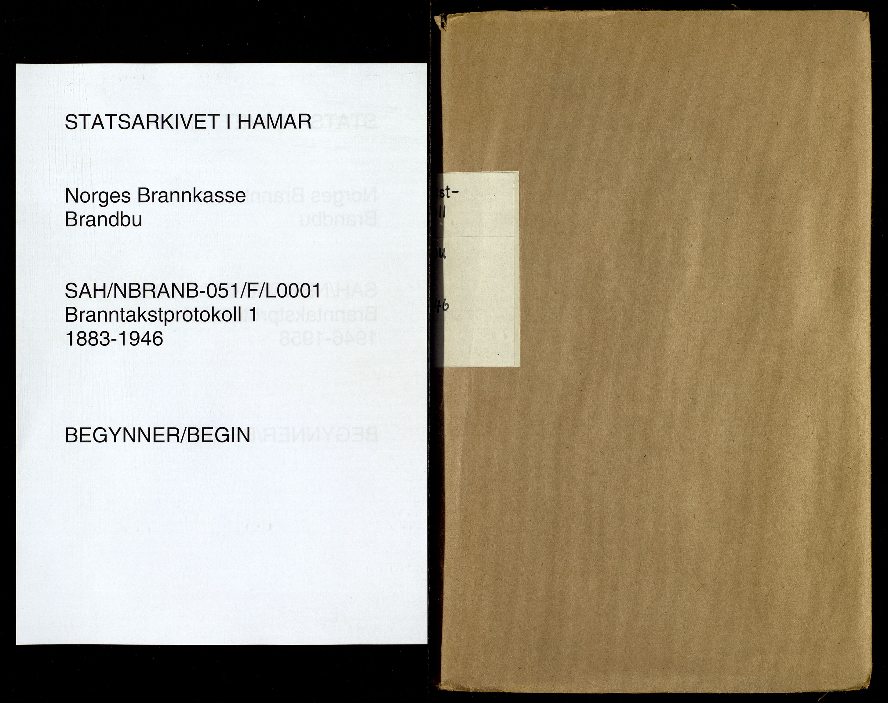 Norges Brannkasse, Brandbu, SAH/NBRANB-051/F/L0001: Branntakstprotokoll, 1883-1946