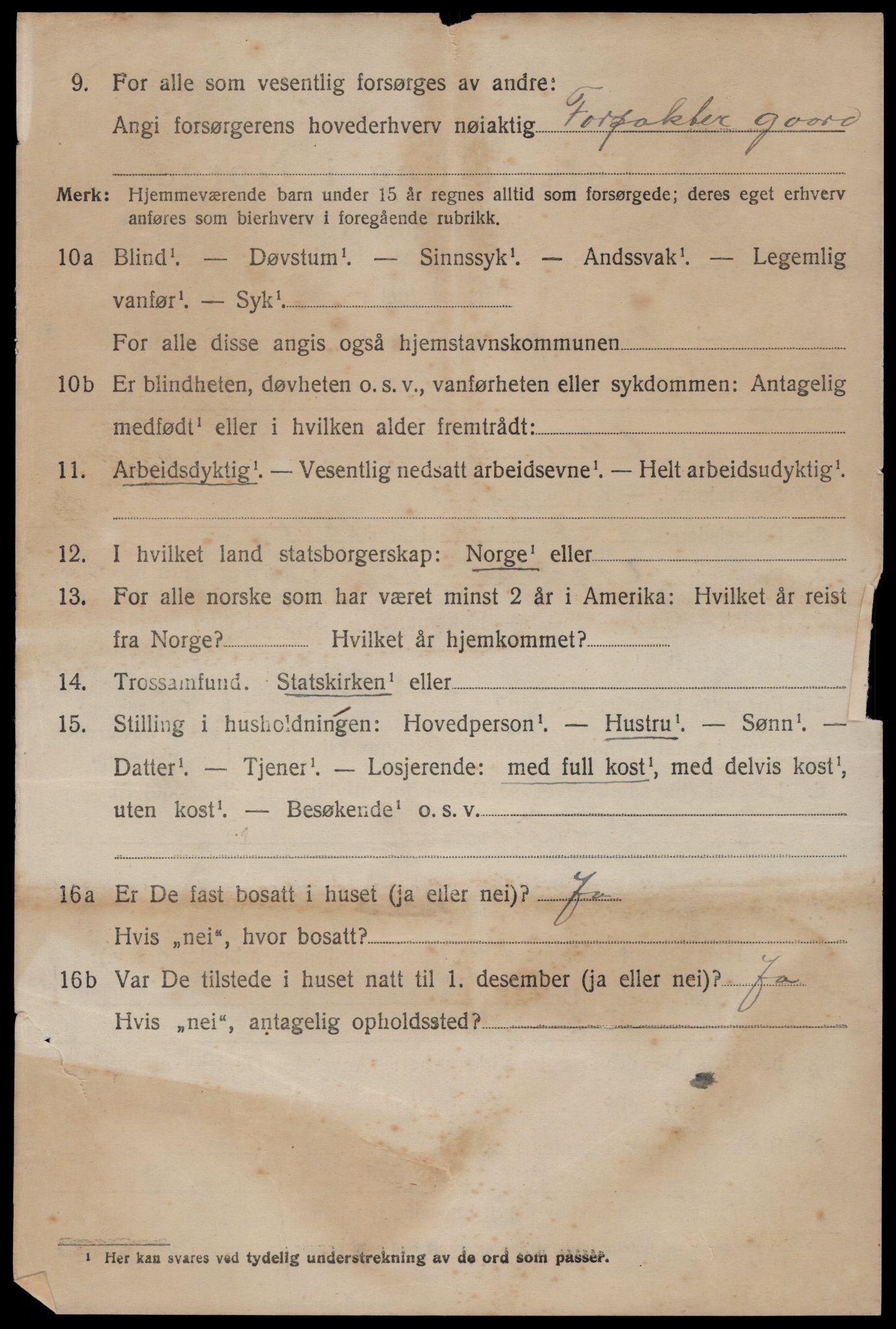 SAST, Folketelling 1920 for 1146 Tysvær herred, 1920, s. 1689