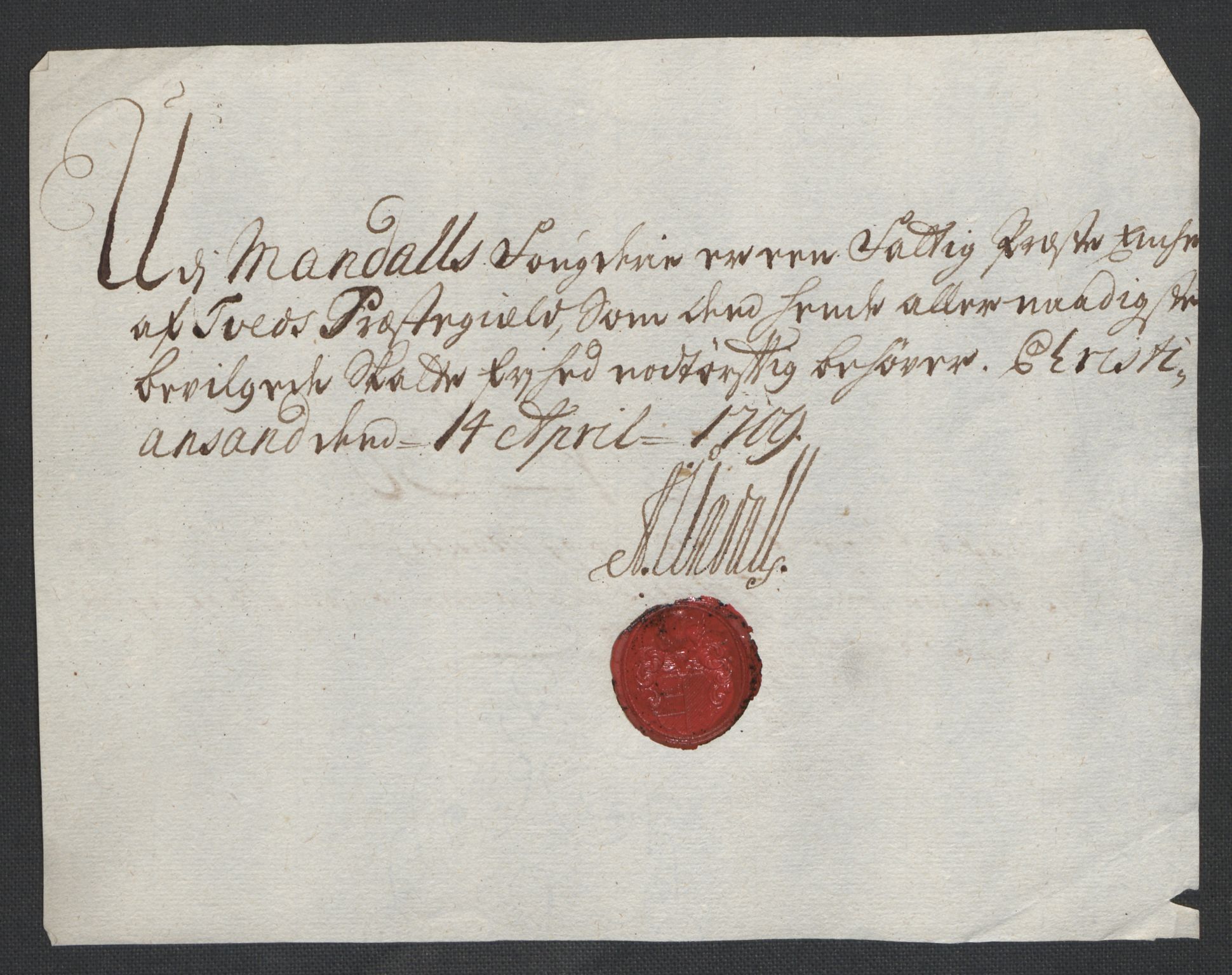 Rentekammeret inntil 1814, Reviderte regnskaper, Fogderegnskap, RA/EA-4092/R43/L2552: Fogderegnskap Lista og Mandal, 1705-1709, s. 160