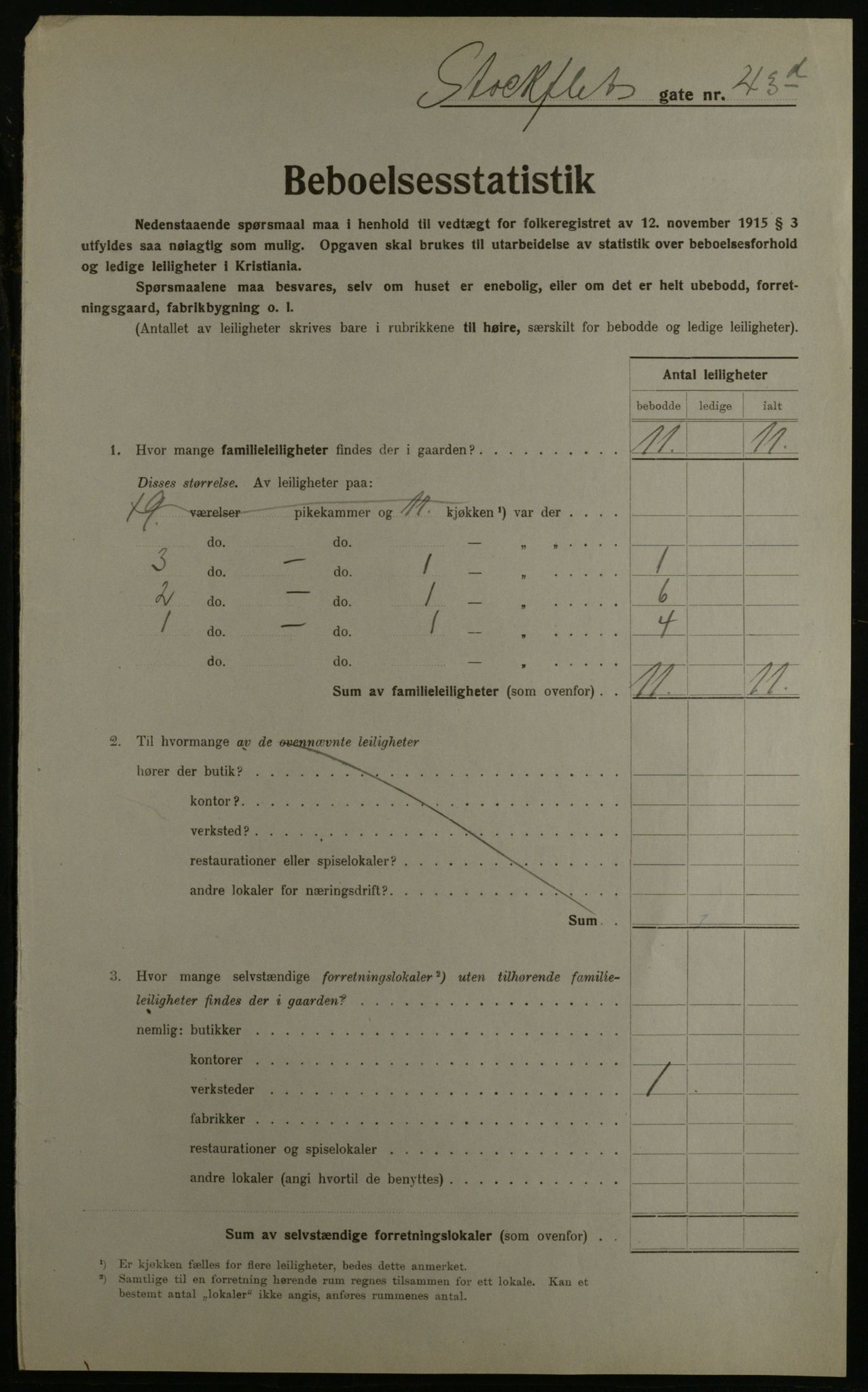 OBA, Kommunal folketelling 1.12.1923 for Kristiania, 1923, s. 113167