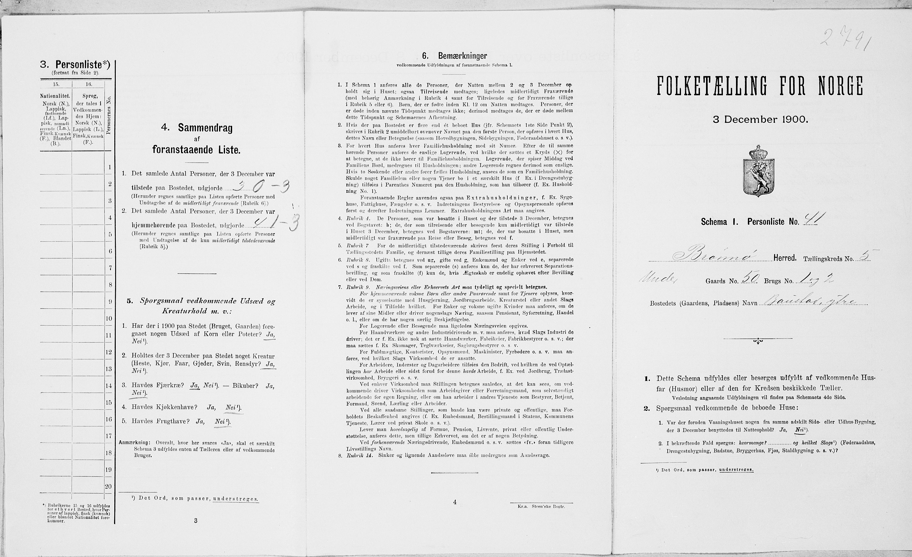 SAT, Folketelling 1900 for 1814 Brønnøy herred, 1900, s. 637