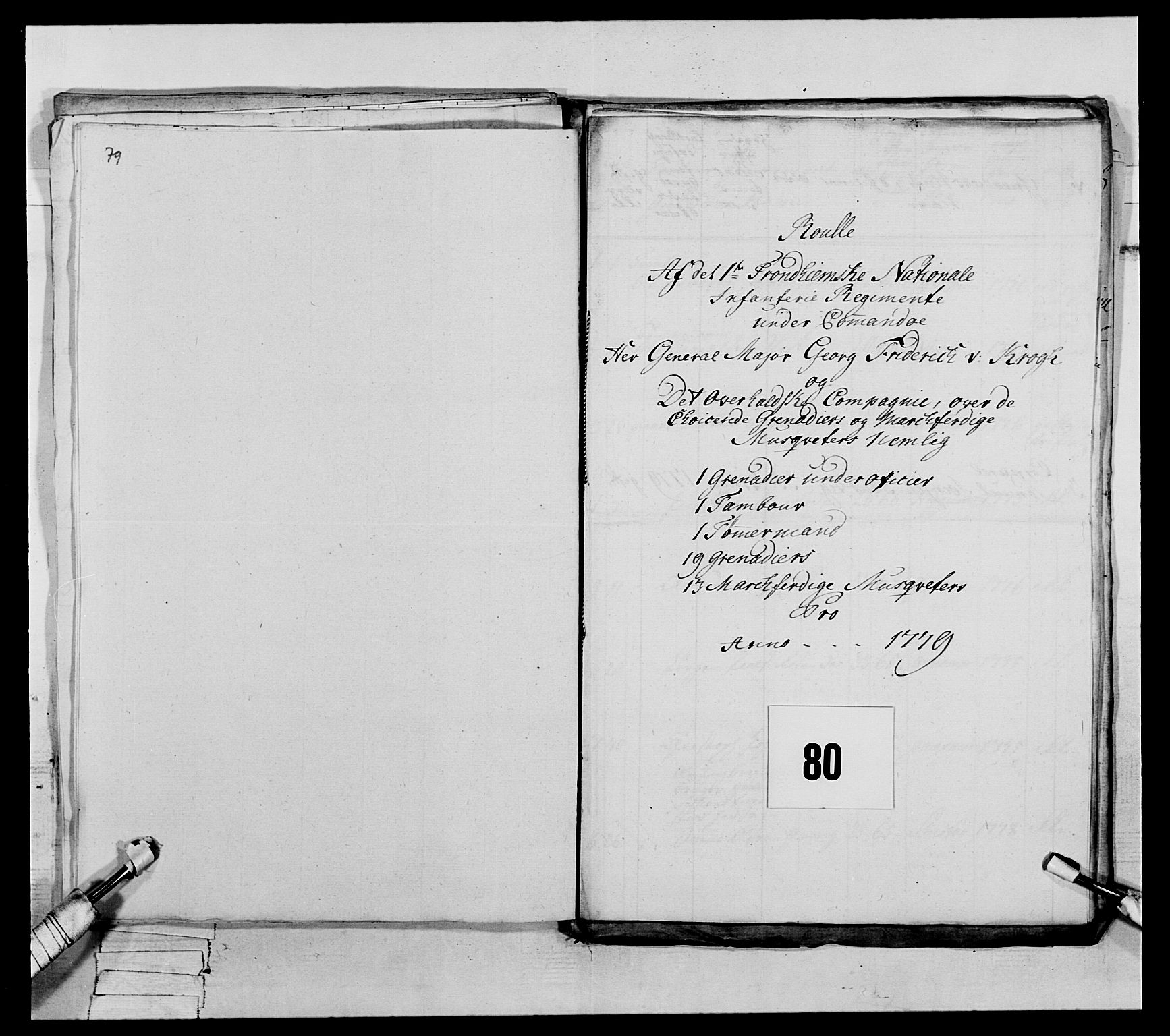 Generalitets- og kommissariatskollegiet, Det kongelige norske kommissariatskollegium, RA/EA-5420/E/Eh/L0073: 1. Trondheimske nasjonale infanteriregiment, 1774-1779, s. 338