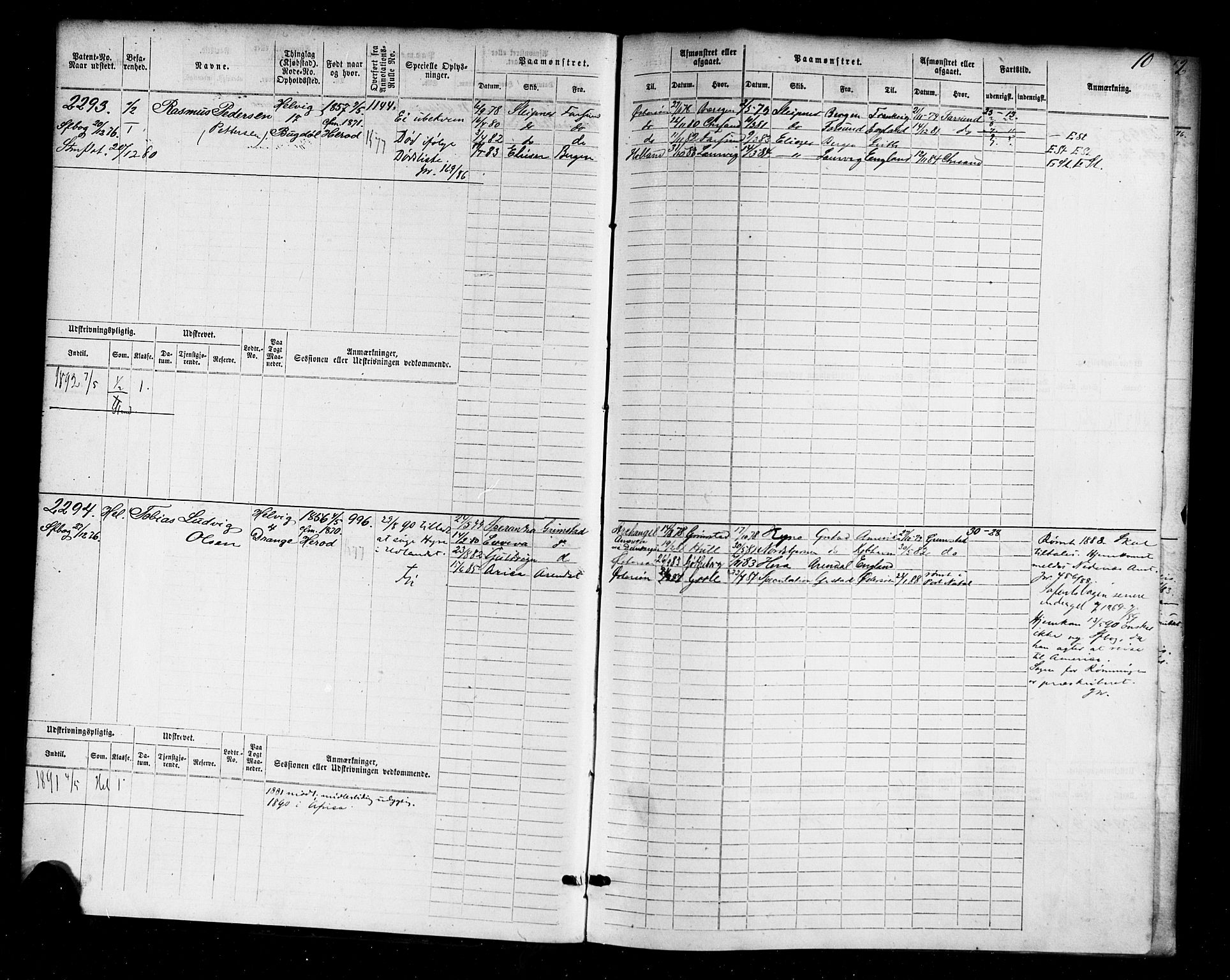 Farsund mønstringskrets, AV/SAK-2031-0017/F/Fb/L0004: Hovedrulle nr 2275-3040, M-7, 1875-1915, s. 11