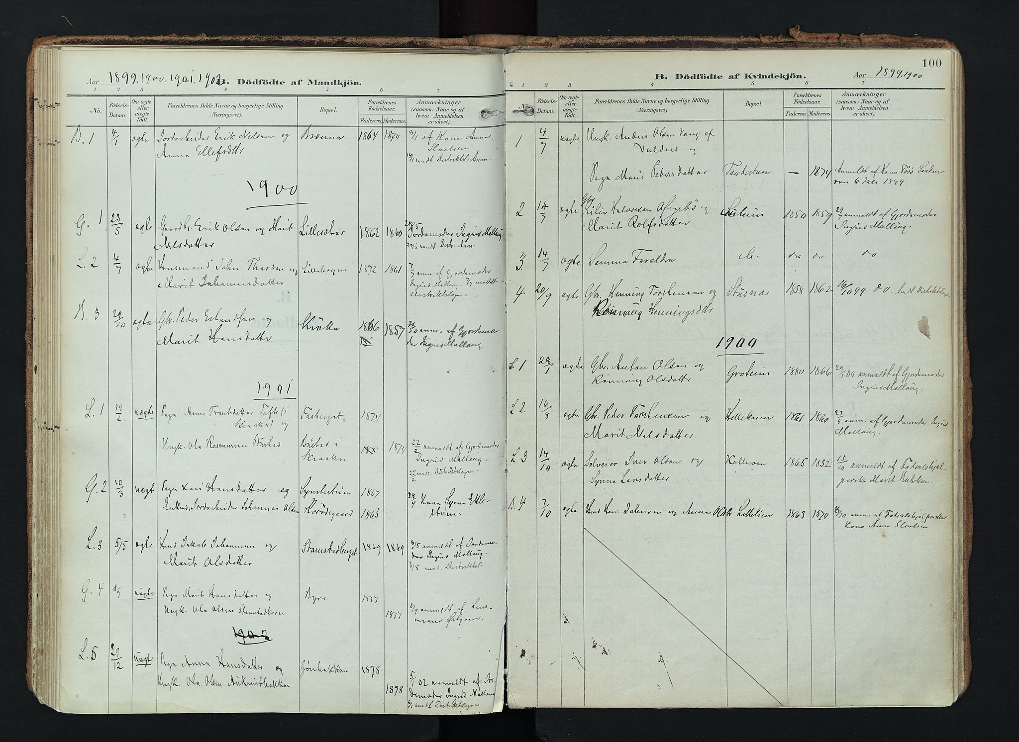 Lom prestekontor, AV/SAH-PREST-070/K/L0010: Ministerialbok nr. 10, 1899-1926, s. 100