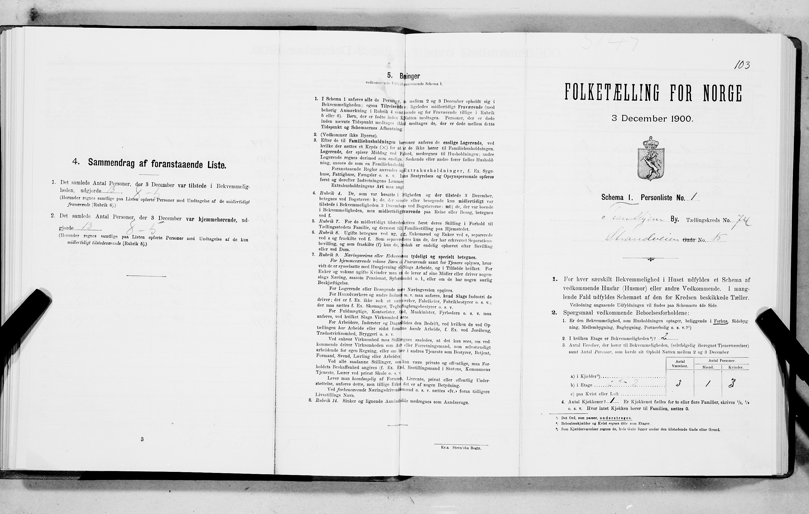 SAT, Folketelling 1900 for 1601 Trondheim kjøpstad, 1900, s. 14532