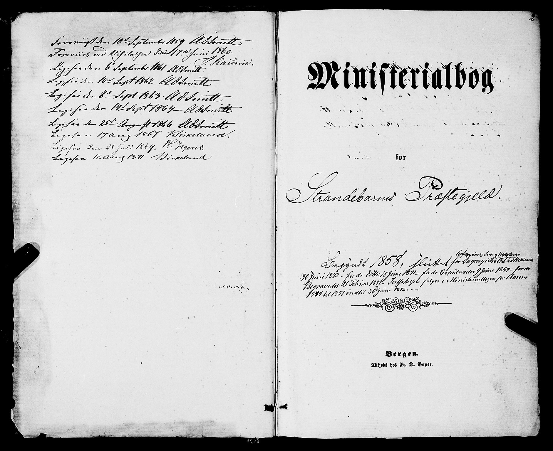 Strandebarm sokneprestembete, AV/SAB-A-78401/H/Haa: Ministerialbok nr. A 8, 1858-1872, s. 2