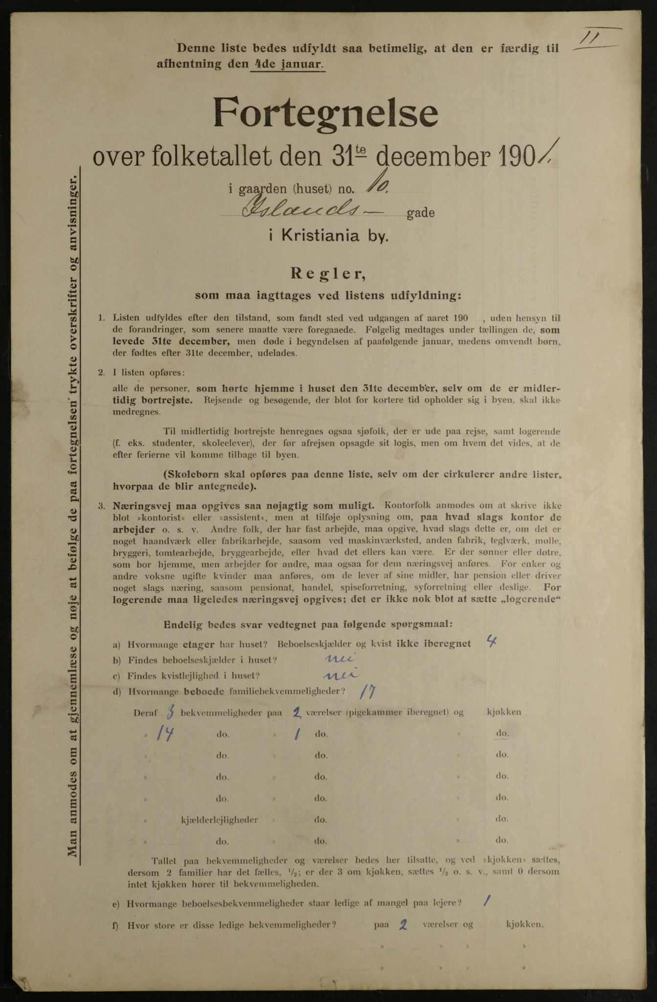 OBA, Kommunal folketelling 31.12.1901 for Kristiania kjøpstad, 1901, s. 7049