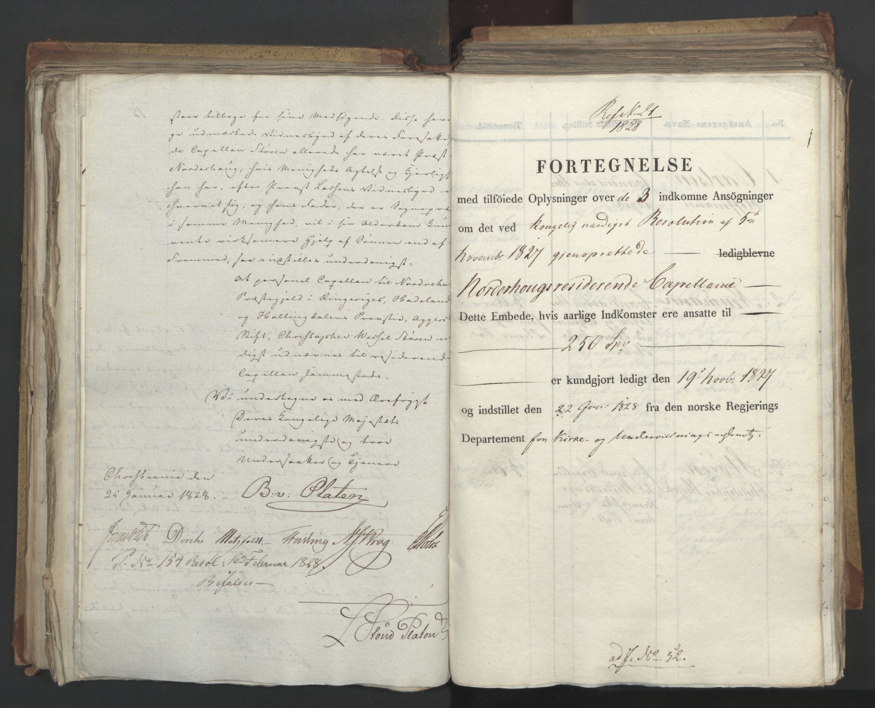 Statsrådsavdelingen i Stockholm, AV/RA-S-1003/D/Da/L0054: Regjeringsinnstillinger nr. 1-230, 1828, s. 221