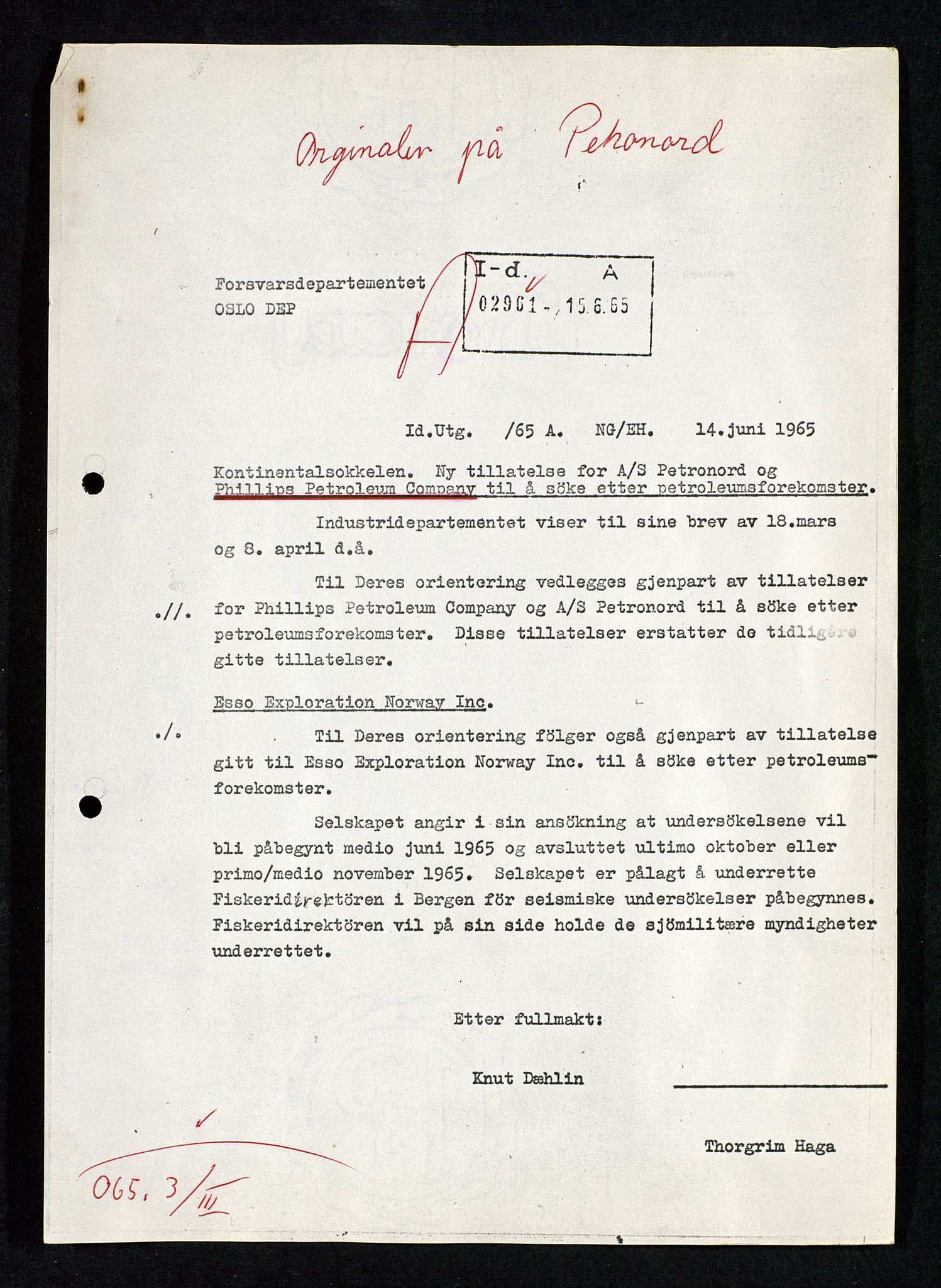 Industridepartementet, Oljekontoret, AV/SAST-A-101348/Da/L0003: Arkivnøkkel 711 Undersøkelser og utforskning, 1963-1971, s. 112