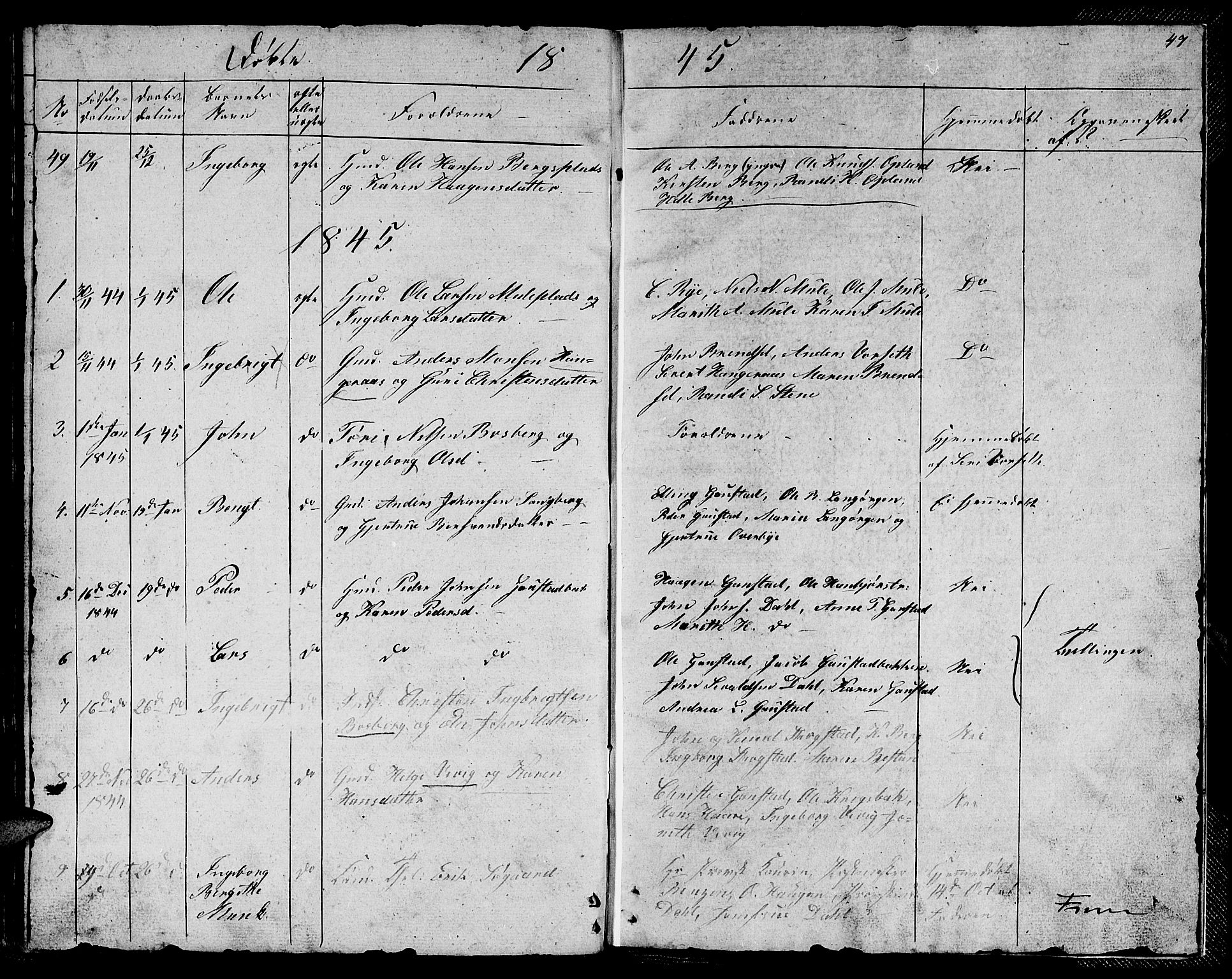 Ministerialprotokoller, klokkerbøker og fødselsregistre - Sør-Trøndelag, AV/SAT-A-1456/612/L0386: Klokkerbok nr. 612C02, 1834-1845, s. 47