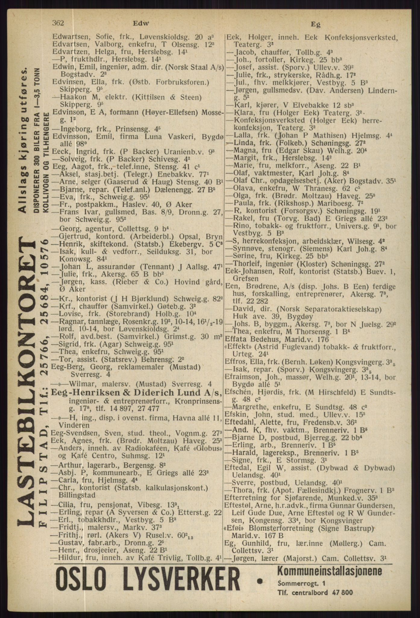 Kristiania/Oslo adressebok, PUBL/-, 1936, s. 362
