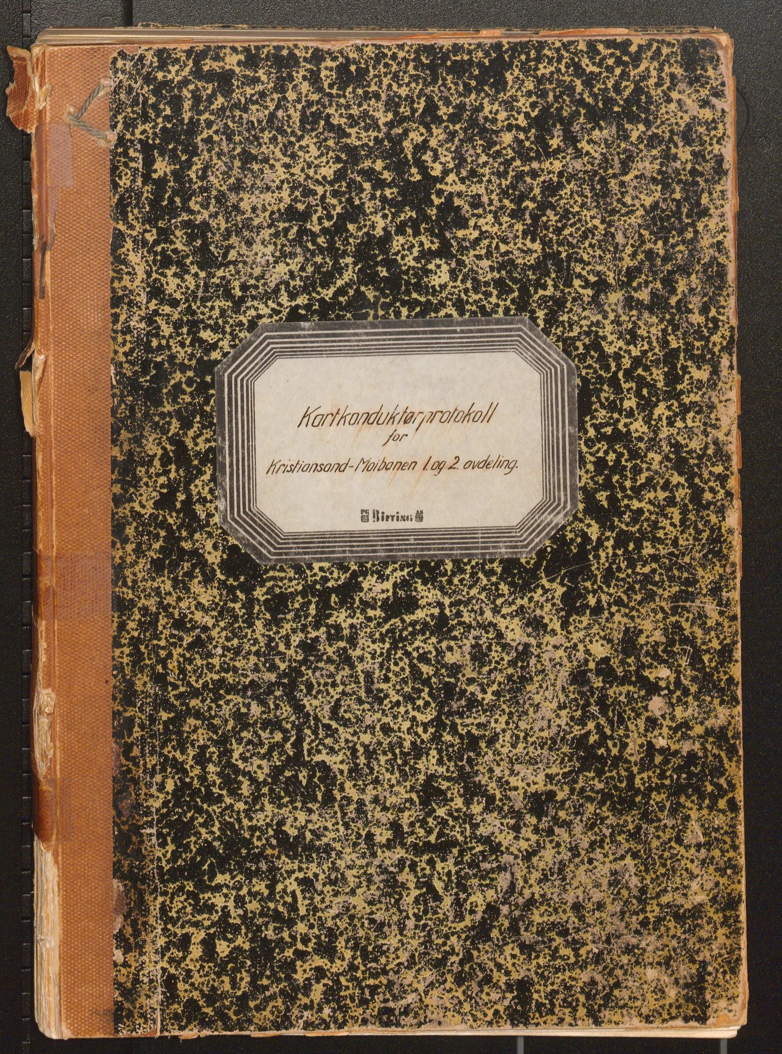 NSB Baneavdelingen, AV/SAK-1821-0004/F/Fc/Fch/L0256/0003: Grunnerstatninger, målebrev / Kartkonduktørprotokoll for Kristiansand - Moi, 1. og 2. avd., 1947