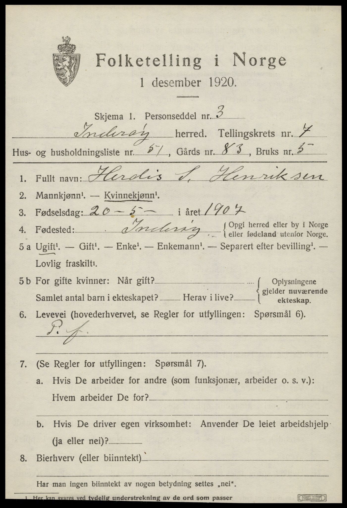 SAT, Folketelling 1920 for 1729 Inderøy herred, 1920, s. 5583