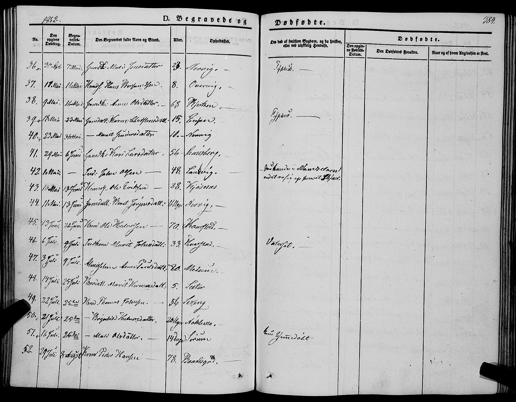 Ministerialprotokoller, klokkerbøker og fødselsregistre - Sør-Trøndelag, SAT/A-1456/695/L1145: Ministerialbok nr. 695A06 /1, 1843-1859, s. 384