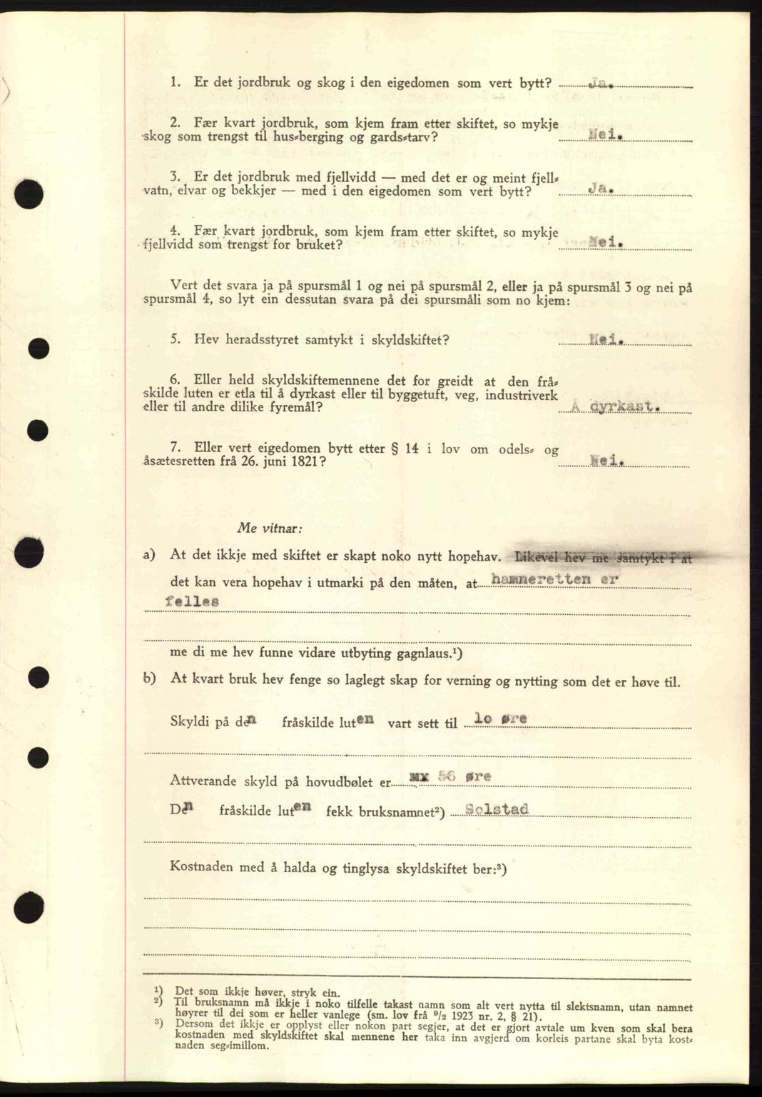 Nordre Sunnmøre sorenskriveri, AV/SAT-A-0006/1/2/2C/2Ca: Pantebok nr. A16, 1943-1943, Dagboknr: 1507/1943