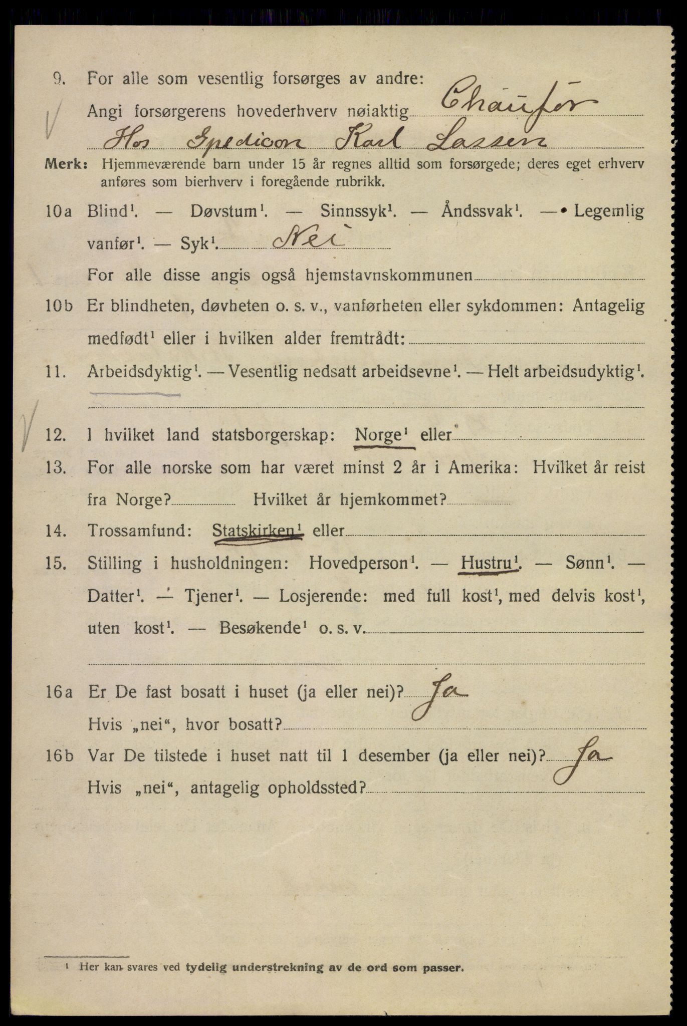 SAO, Folketelling 1920 for 0301 Kristiania kjøpstad, 1920, s. 641058