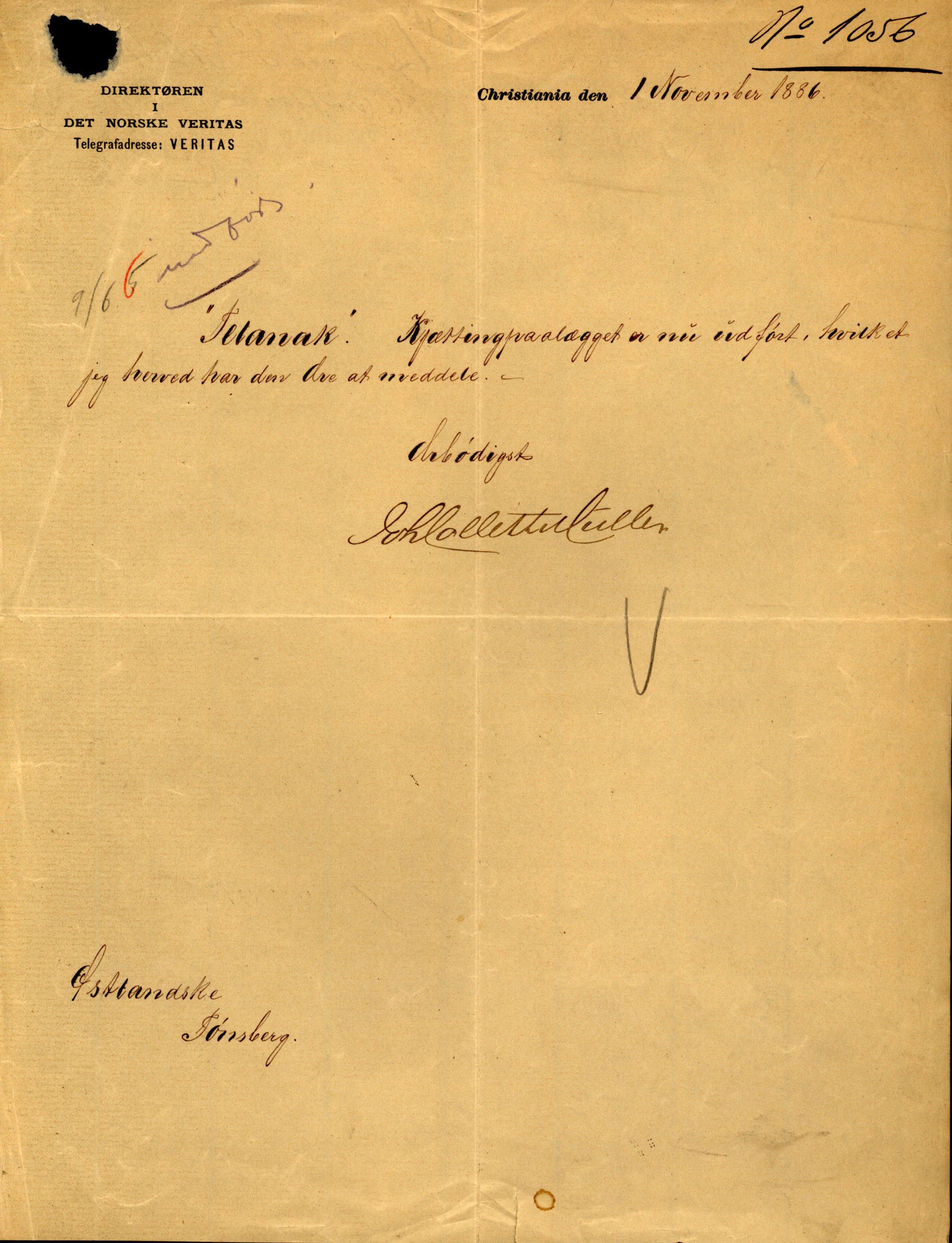 Pa 63 - Østlandske skibsassuranceforening, VEMU/A-1079/G/Ga/L0020/0001: Havaridokumenter / Tellus, Telanak, Wilhelmine, 1887, s. 104