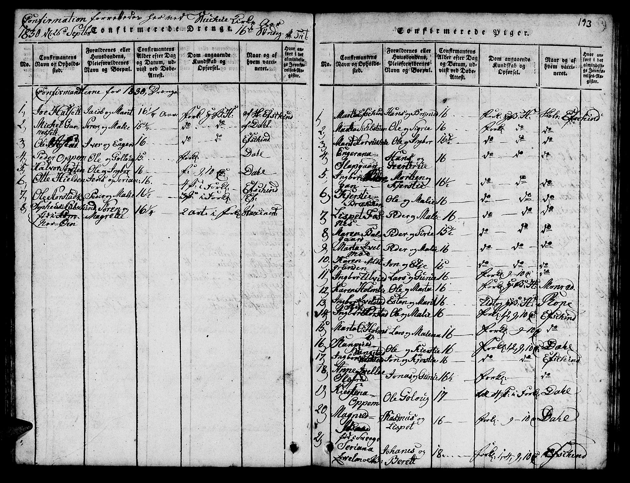 Ministerialprotokoller, klokkerbøker og fødselsregistre - Nord-Trøndelag, SAT/A-1458/724/L0265: Klokkerbok nr. 724C01, 1816-1845, s. 193