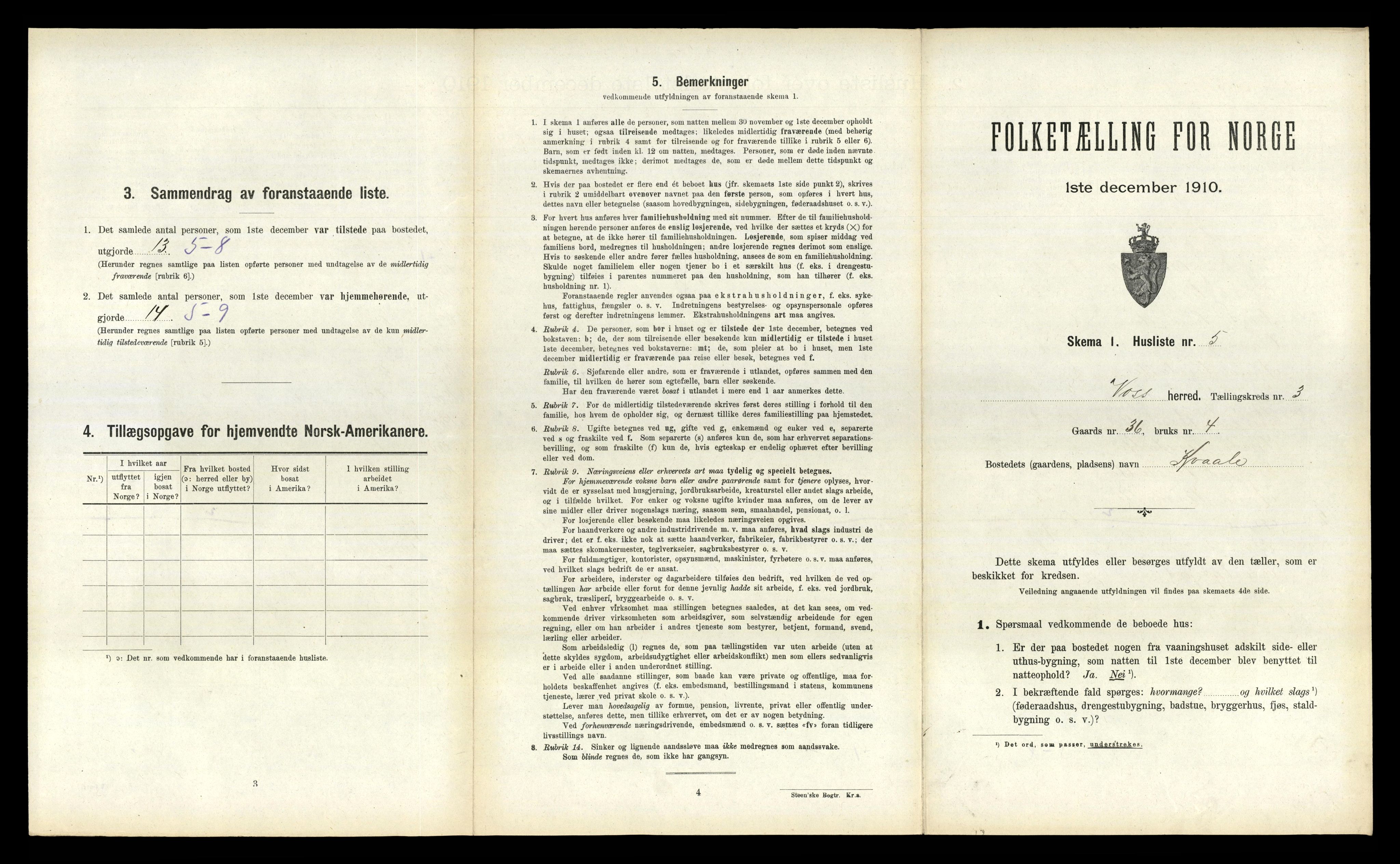 RA, Folketelling 1910 for 1235 Voss herred, 1910, s. 342