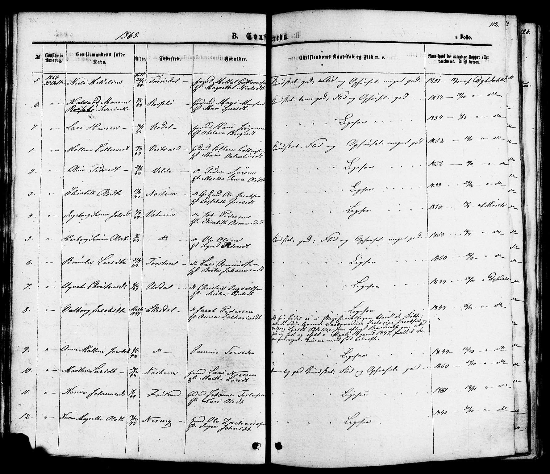 Skjold sokneprestkontor, AV/SAST-A-101847/H/Ha/Haa/L0007: Ministerialbok nr. A 7, 1857-1882, s. 112