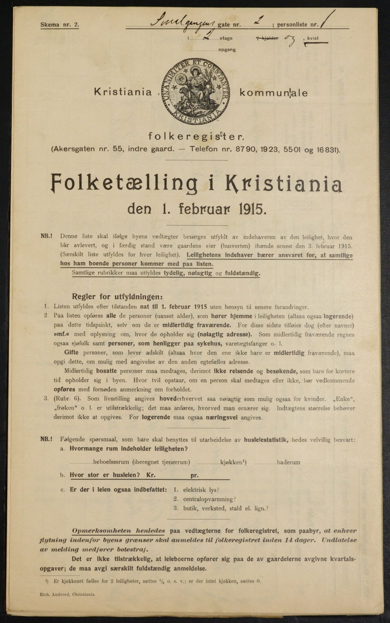 OBA, Kommunal folketelling 1.2.1915 for Kristiania, 1915, s. 96866