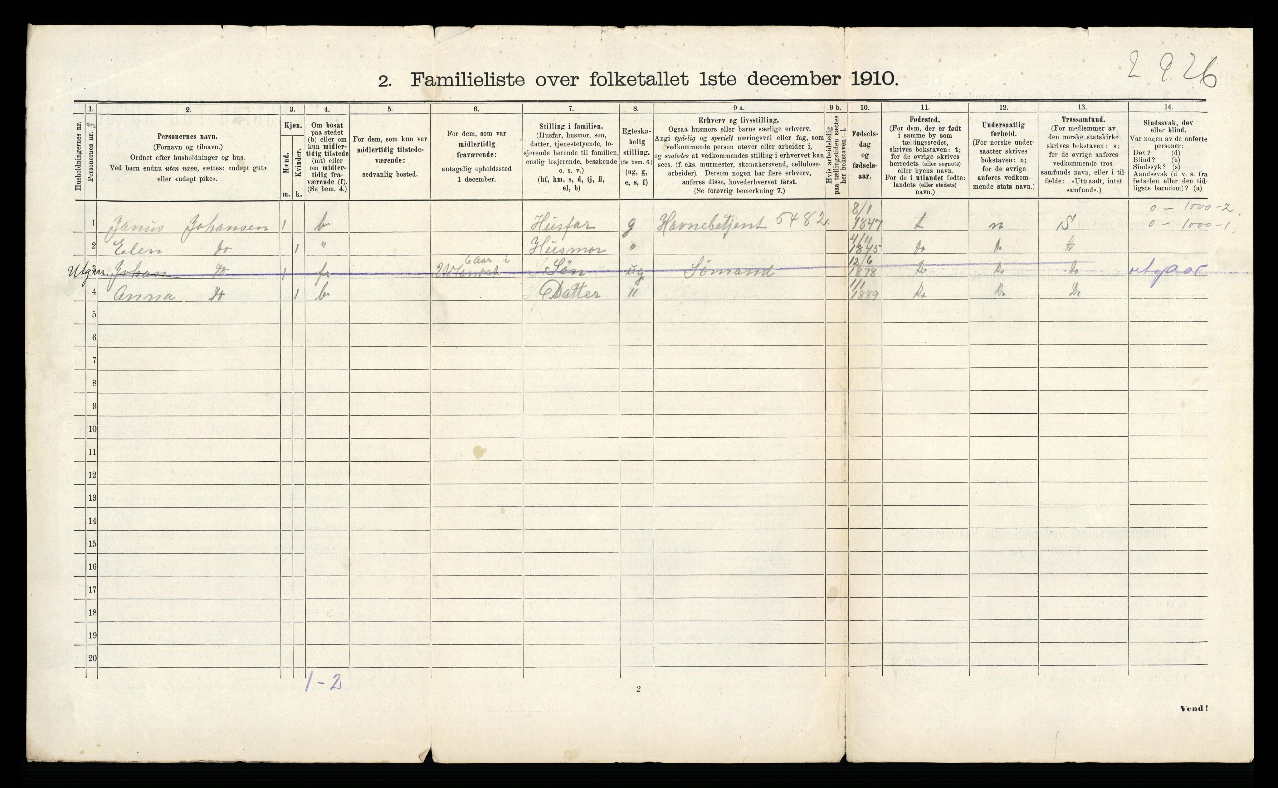 RA, Folketelling 1910 for 1503 Kristiansund kjøpstad, 1910, s. 3490