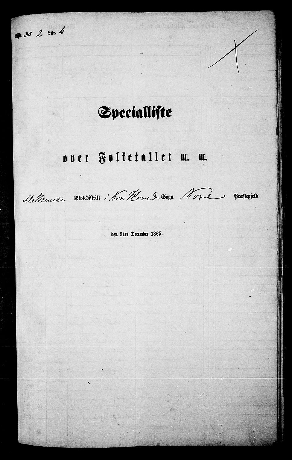 RA, Folketelling 1865 for 0633P Nore prestegjeld, 1865, s. 29