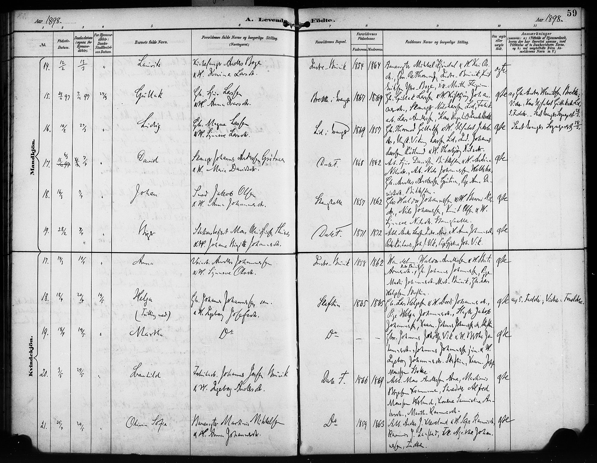 Bruvik Sokneprestembete, AV/SAB-A-74701/H/Haa: Ministerialbok nr. B 2, 1893-1903, s. 59