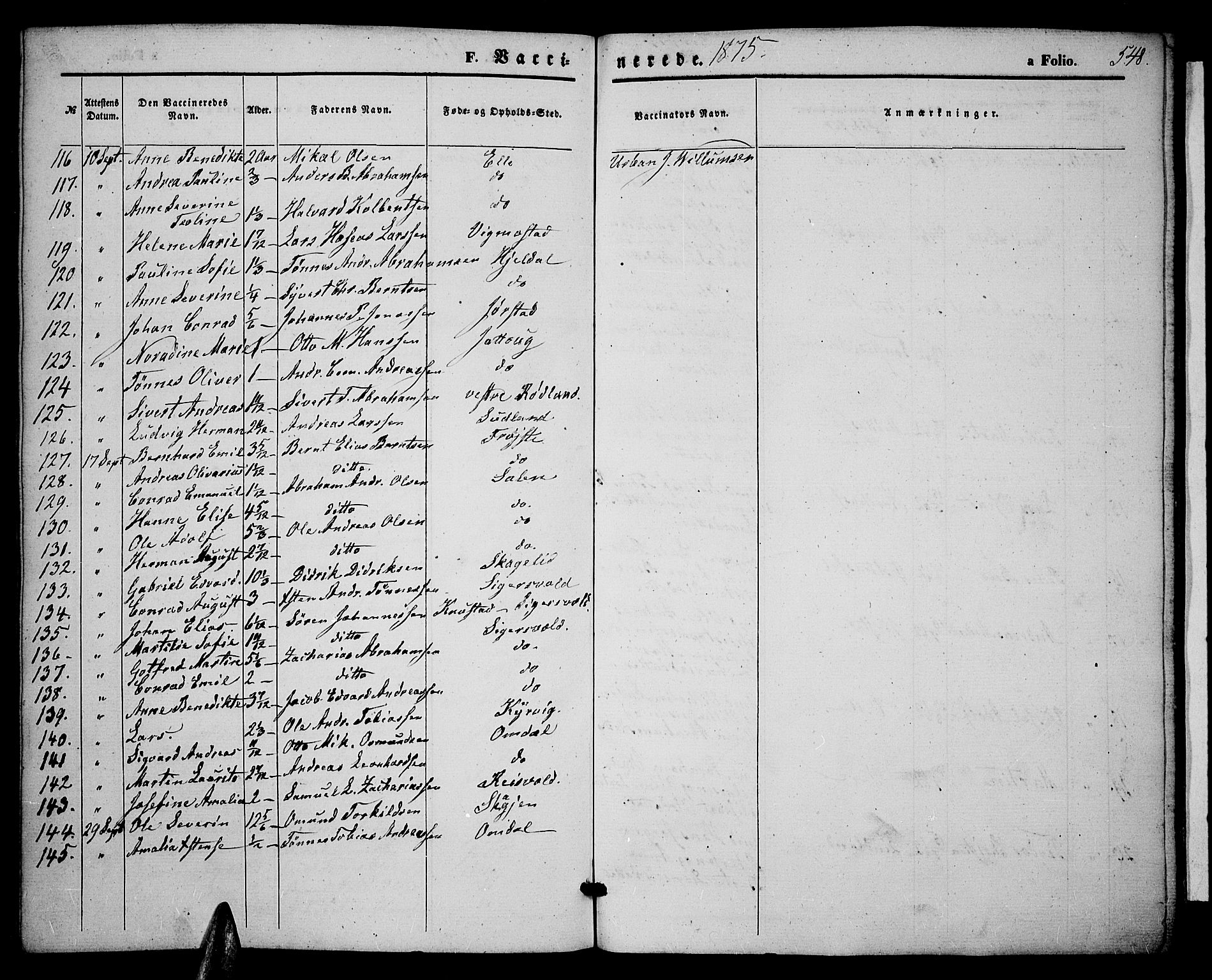 Lista sokneprestkontor, AV/SAK-1111-0027/F/Fb/L0003: Klokkerbok nr. B 3, 1862-1877, s. 548