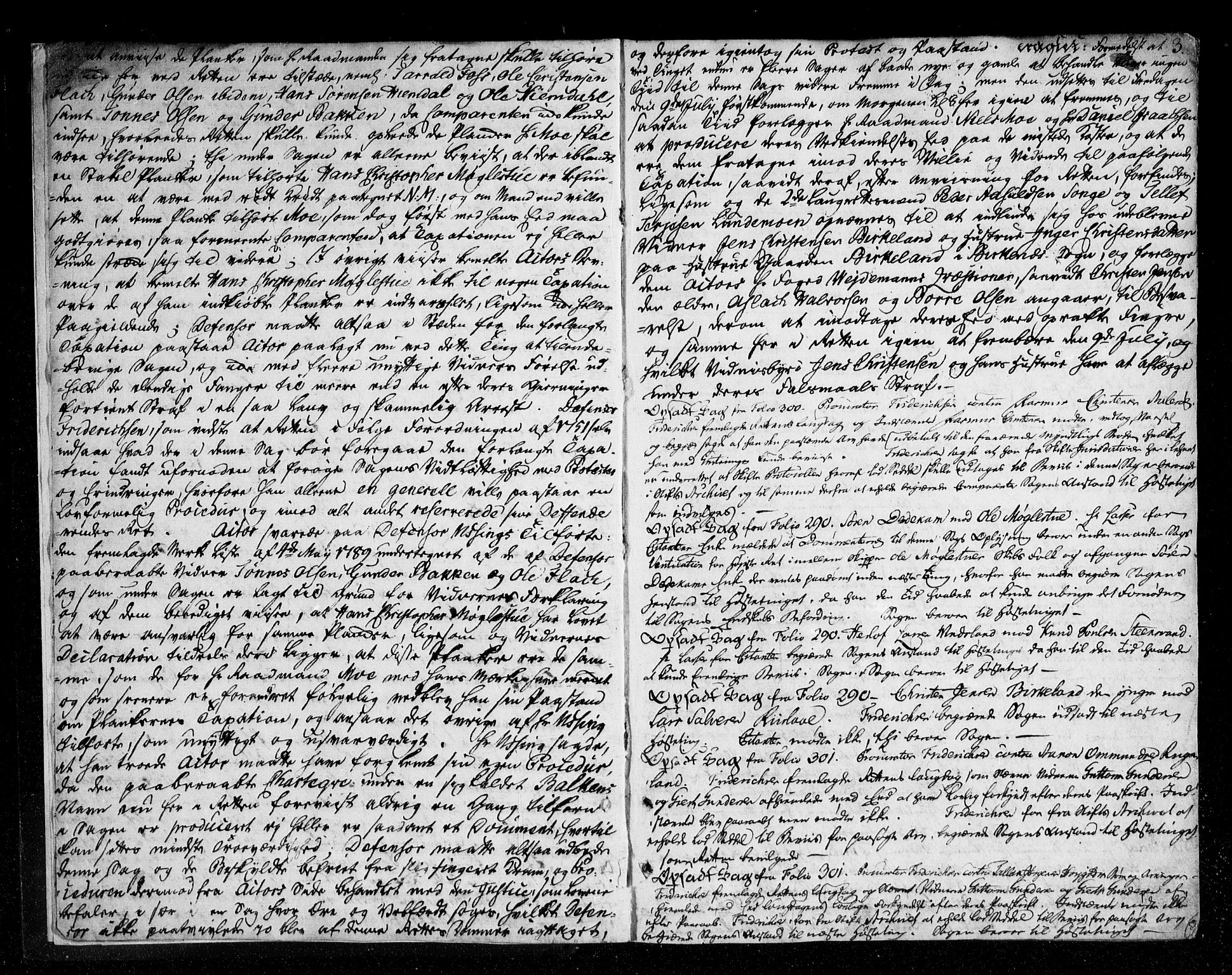Nedenes sorenskriveri før 1824, AV/SAK-1221-0007/F/Fa/L0039: Tingbok med register nr 34, 1790-1792, s. 2b-3a