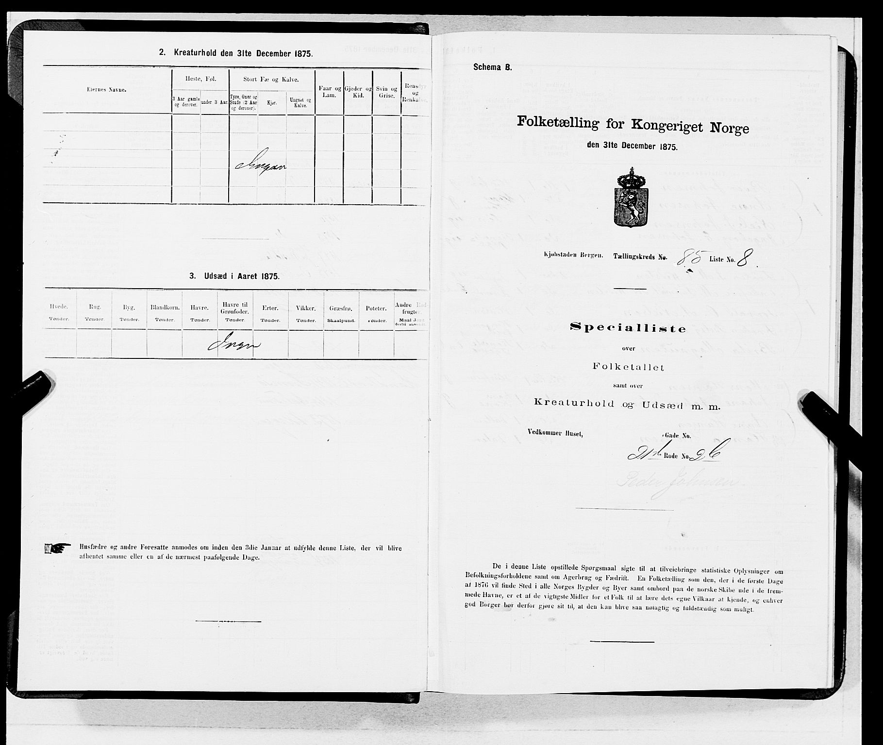 SAB, Folketelling 1875 for 1301 Bergen kjøpstad, 1875, s. 4570