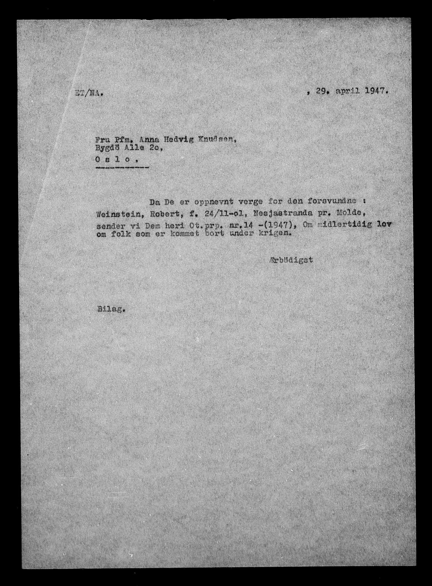 Justisdepartementet, Tilbakeføringskontoret for inndratte formuer, AV/RA-S-1564/H/Hc/Hcb/L0916: --, 1945-1947, s. 967