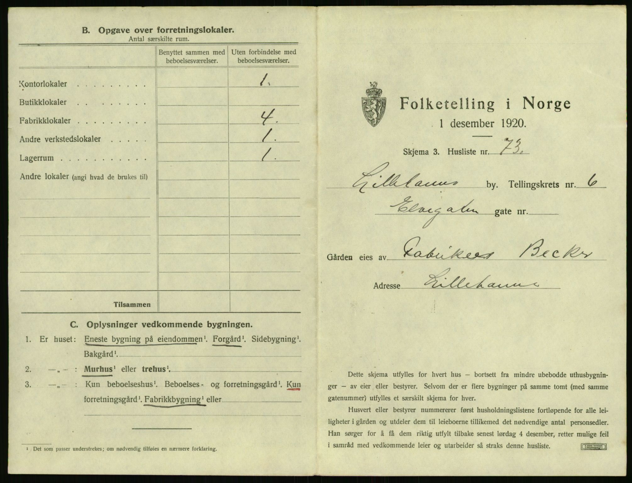 SAH, Folketelling 1920 for 0501 Lillehammer kjøpstad, 1920, s. 758
