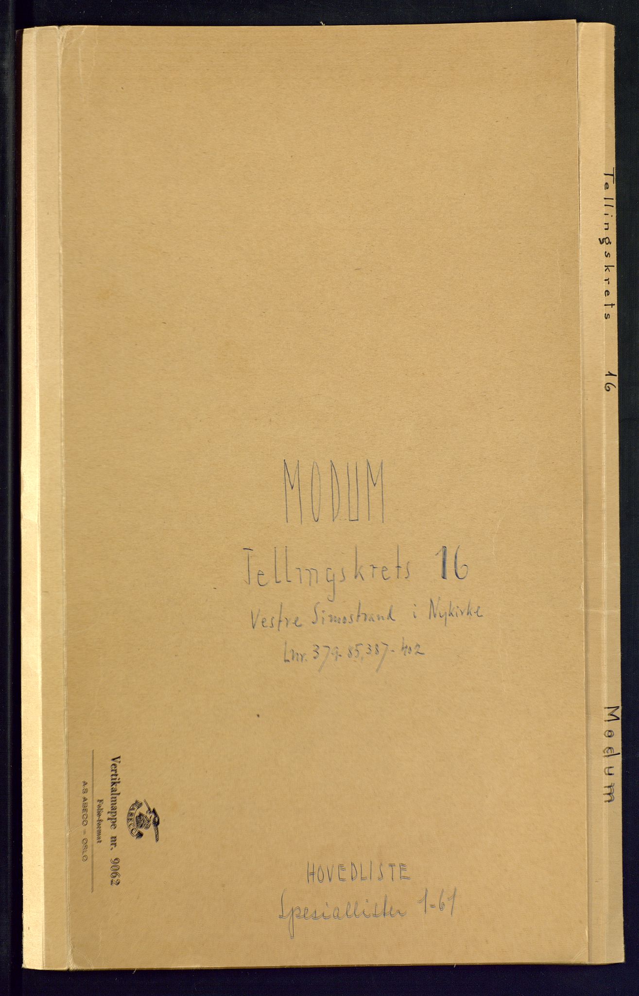 SAKO, Folketelling 1875 for 0623P Modum prestegjeld, 1875, s. 61