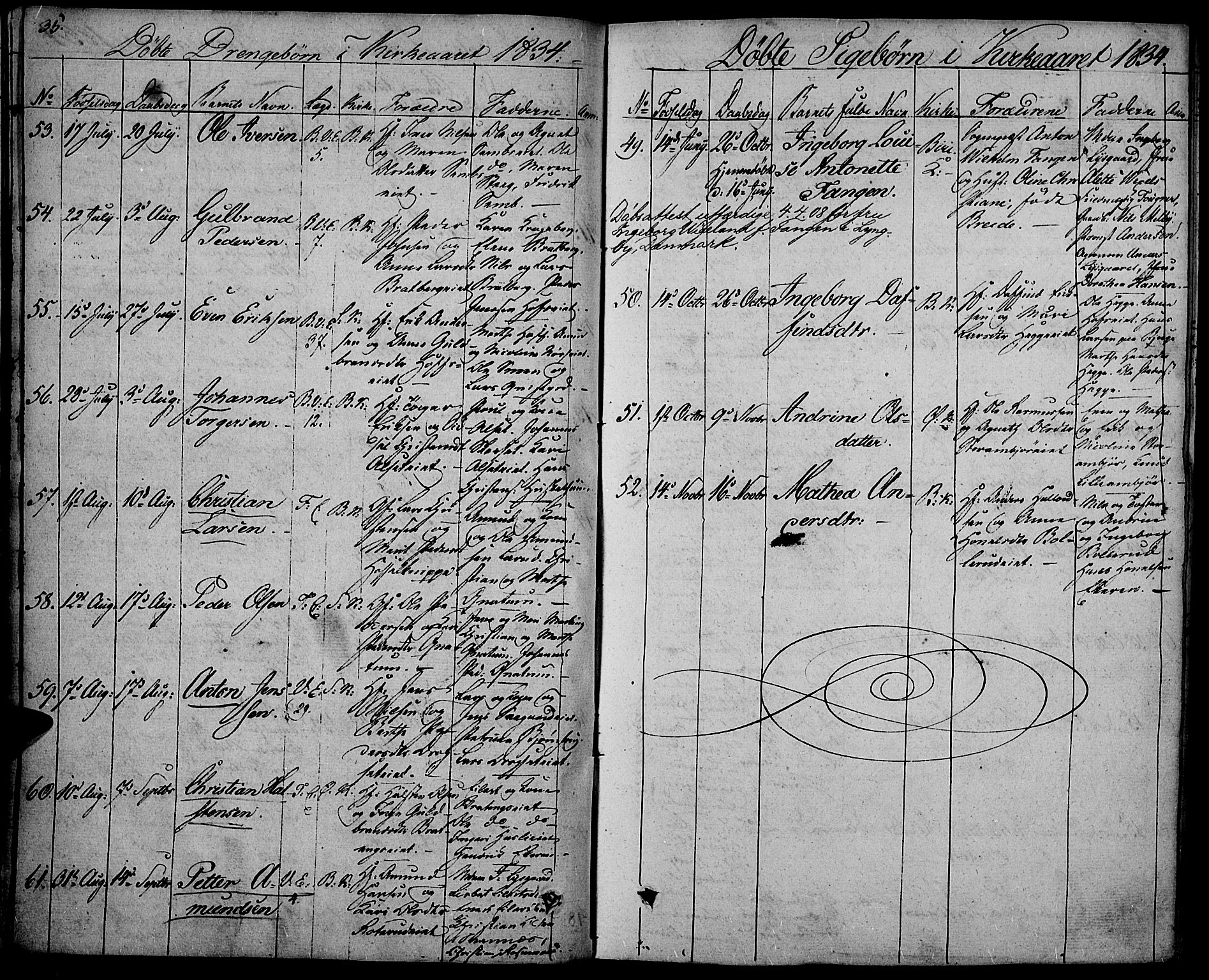 Biri prestekontor, AV/SAH-PREST-096/H/Ha/Haa/L0004: Ministerialbok nr. 4, 1829-1842, s. 35