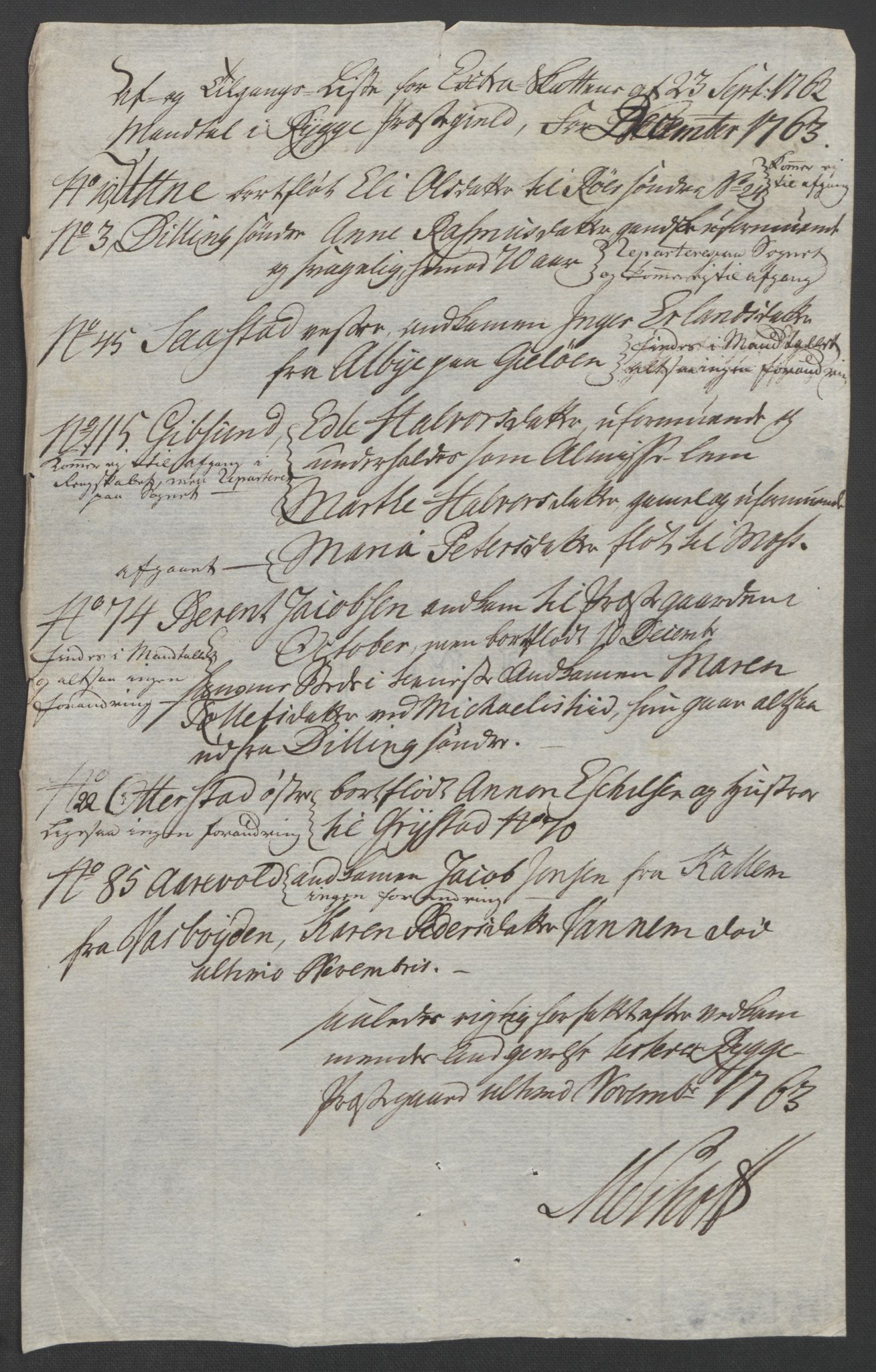 Rentekammeret inntil 1814, Reviderte regnskaper, Fogderegnskap, RA/EA-4092/R04/L0261: Ekstraskatten Moss, Onsøy, Tune, Veme og Åbygge, 1763, s. 230