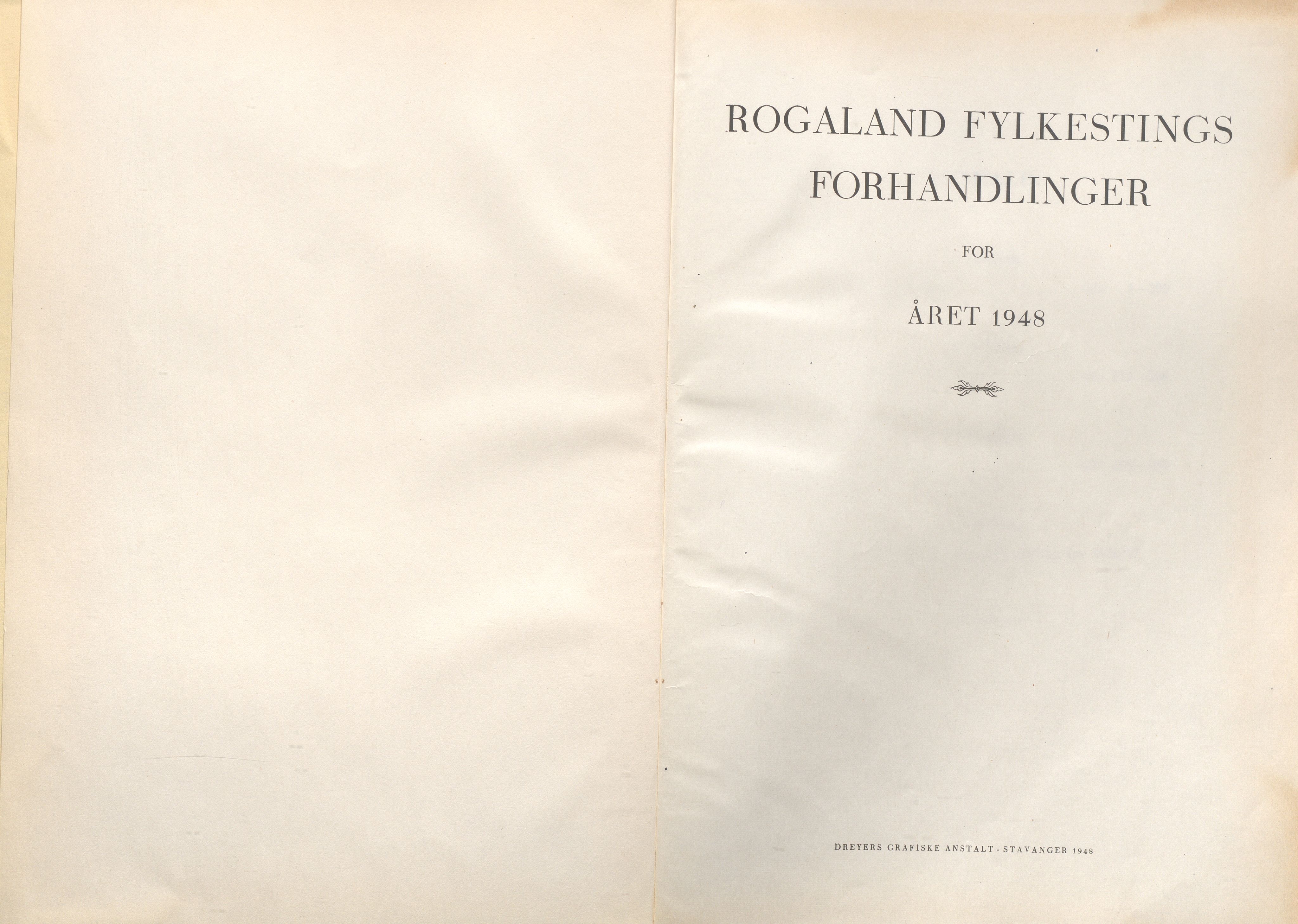 Rogaland fylkeskommune - Fylkesrådmannen , IKAR/A-900/A/Aa/Aaa/L0067: Møtebok , 1948