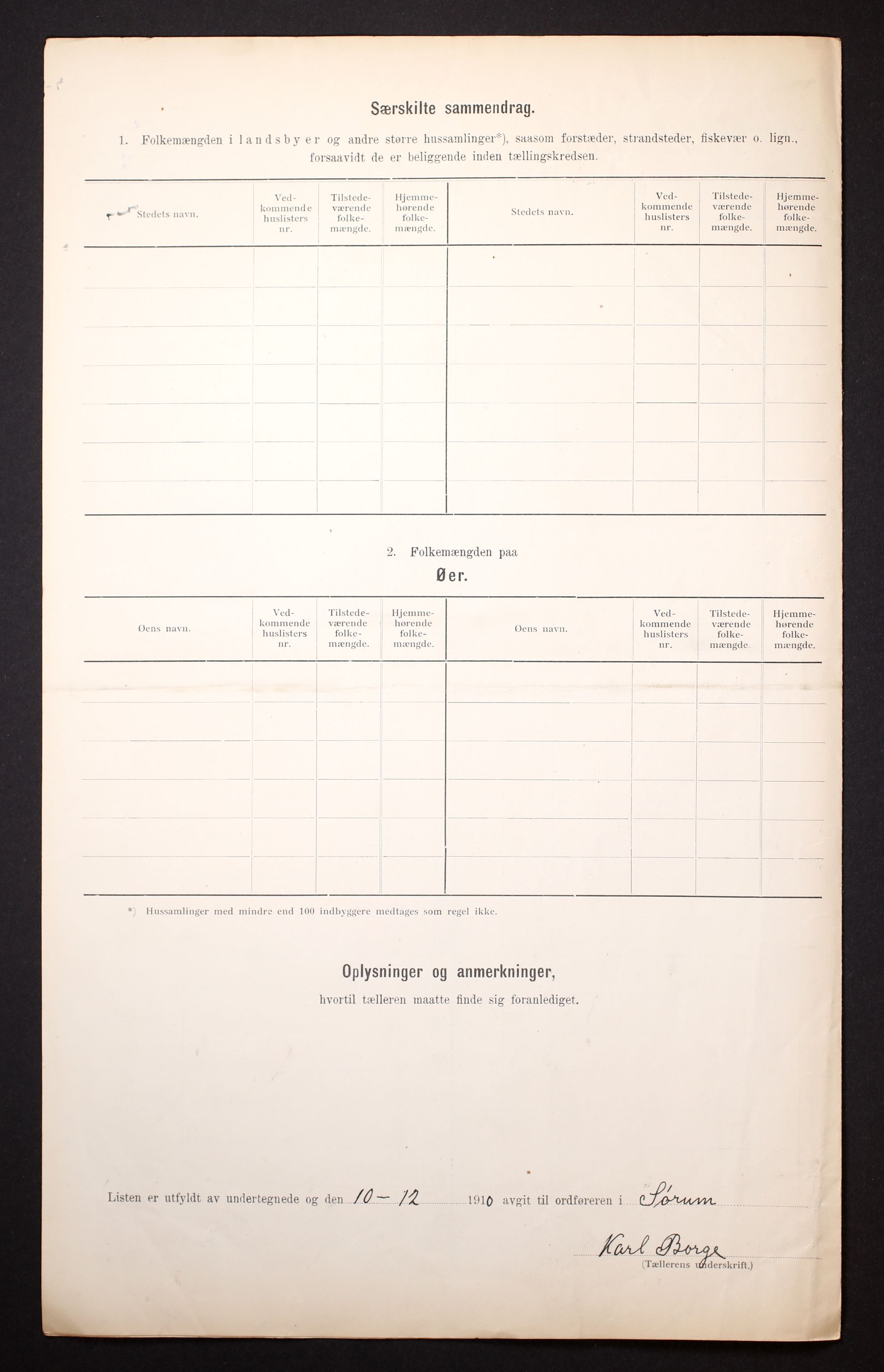 RA, Folketelling 1910 for 0226 Sørum herred, 1910, s. 9