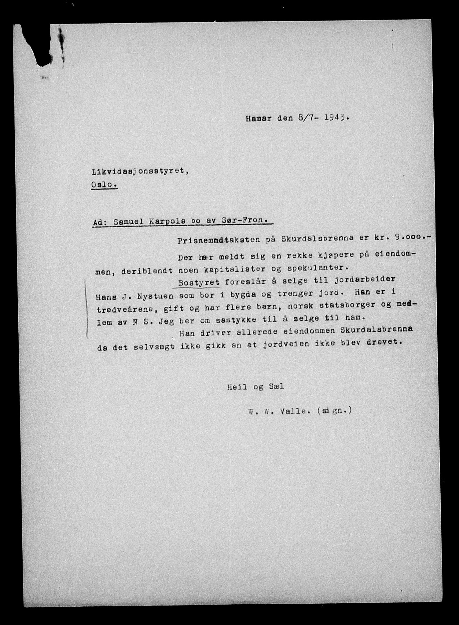 Justisdepartementet, Tilbakeføringskontoret for inndratte formuer, AV/RA-S-1564/H/Hc/Hcc/L0949: --, 1945-1947, s. 703