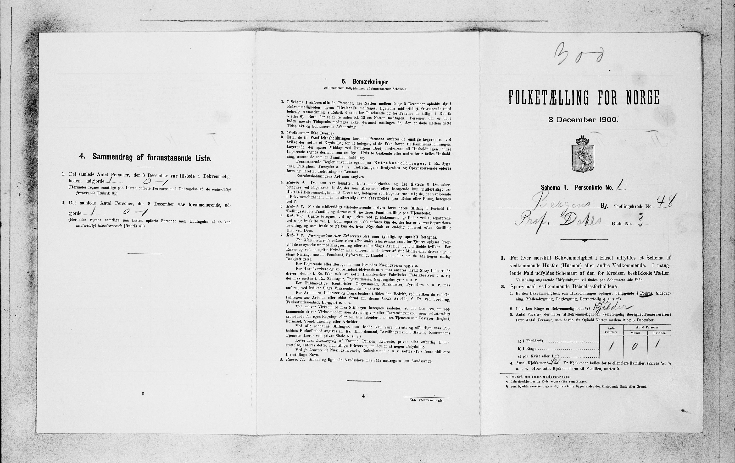 SAB, Folketelling 1900 for 1301 Bergen kjøpstad, 1900, s. 9155